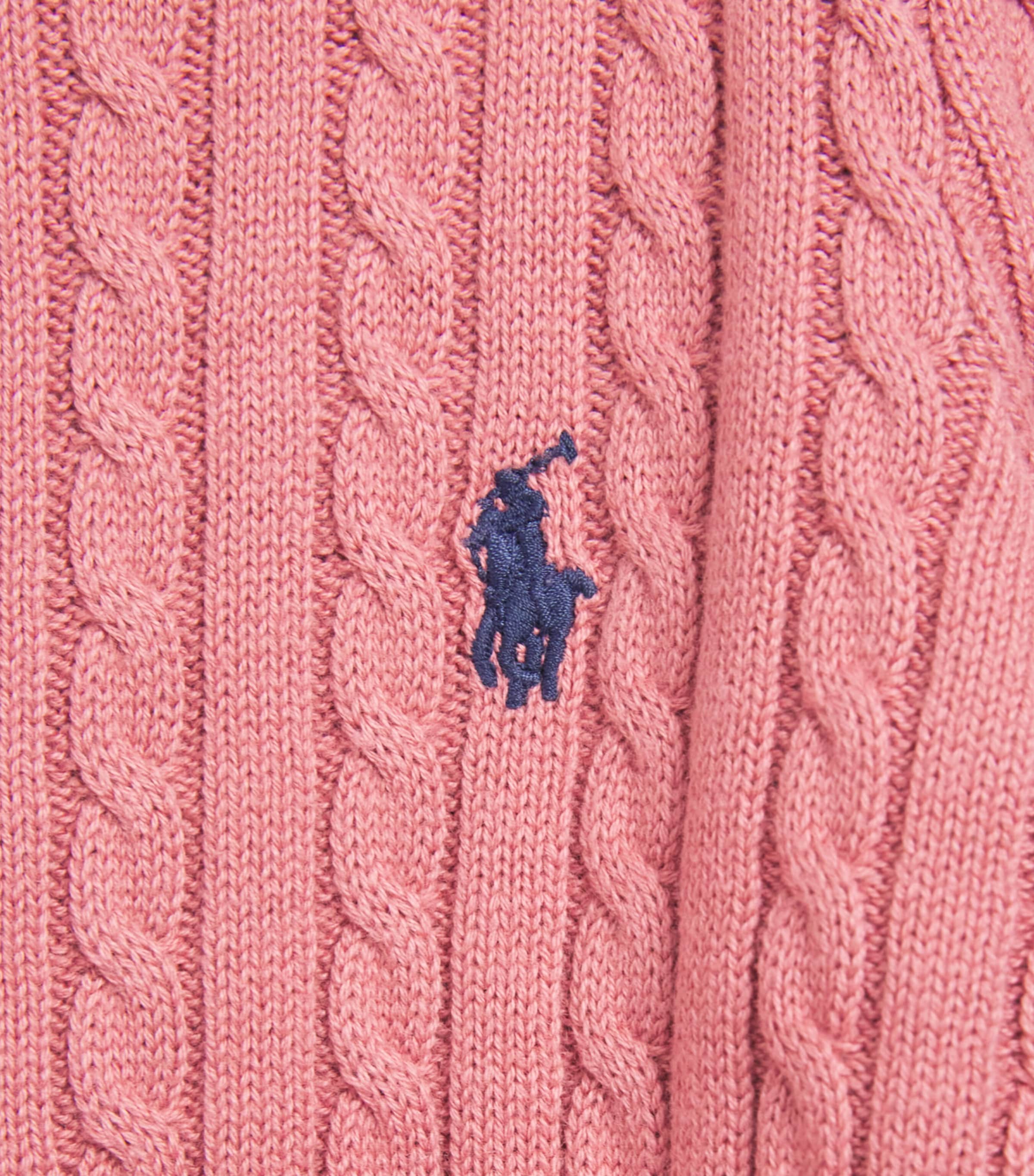Ralph Lauren Kids Cotton Cable-Knit Cardigan (2-6.5 Years) Canvas Pink Image 3