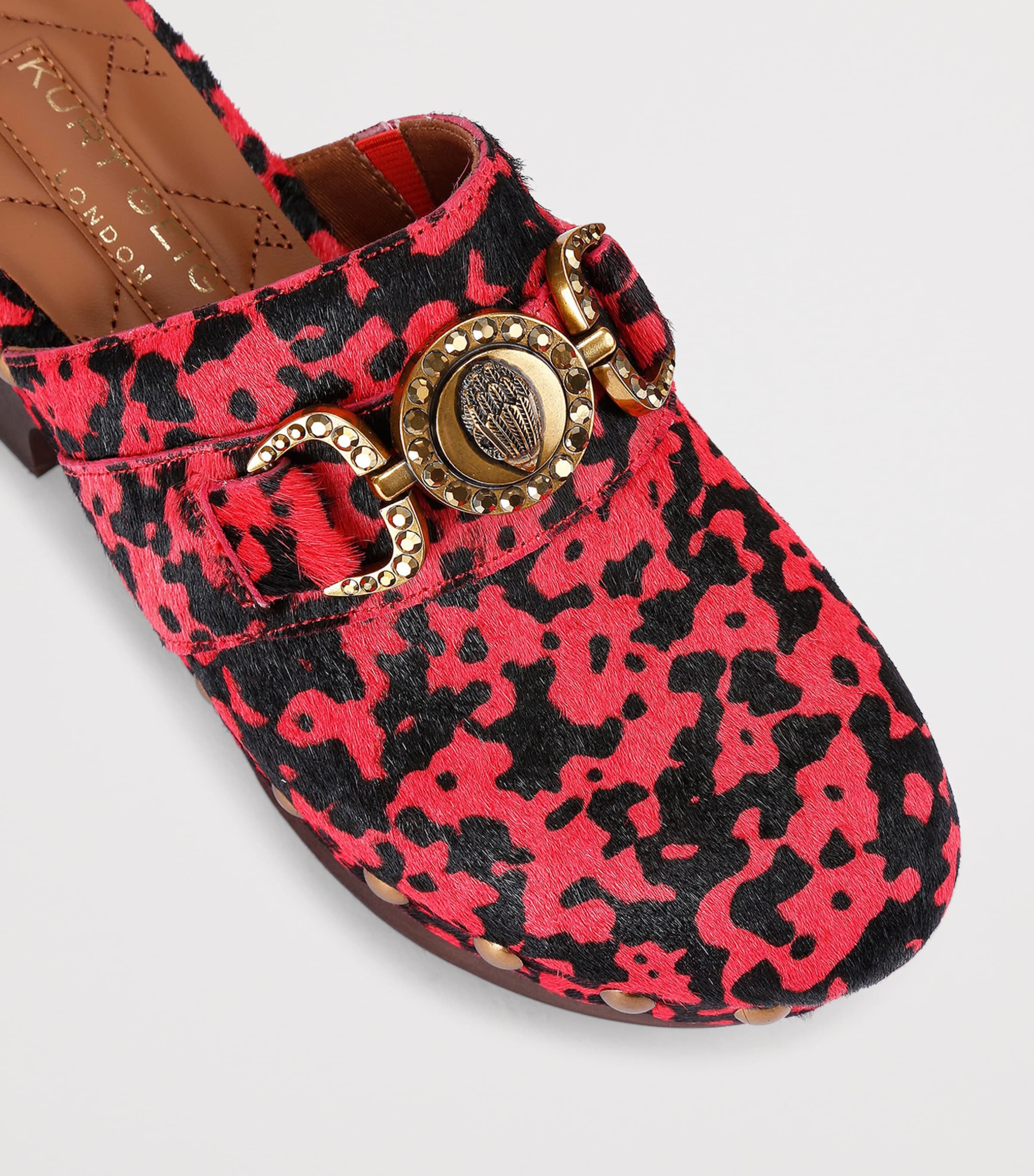 Leather Mansion Clogs RED COMB Image 3