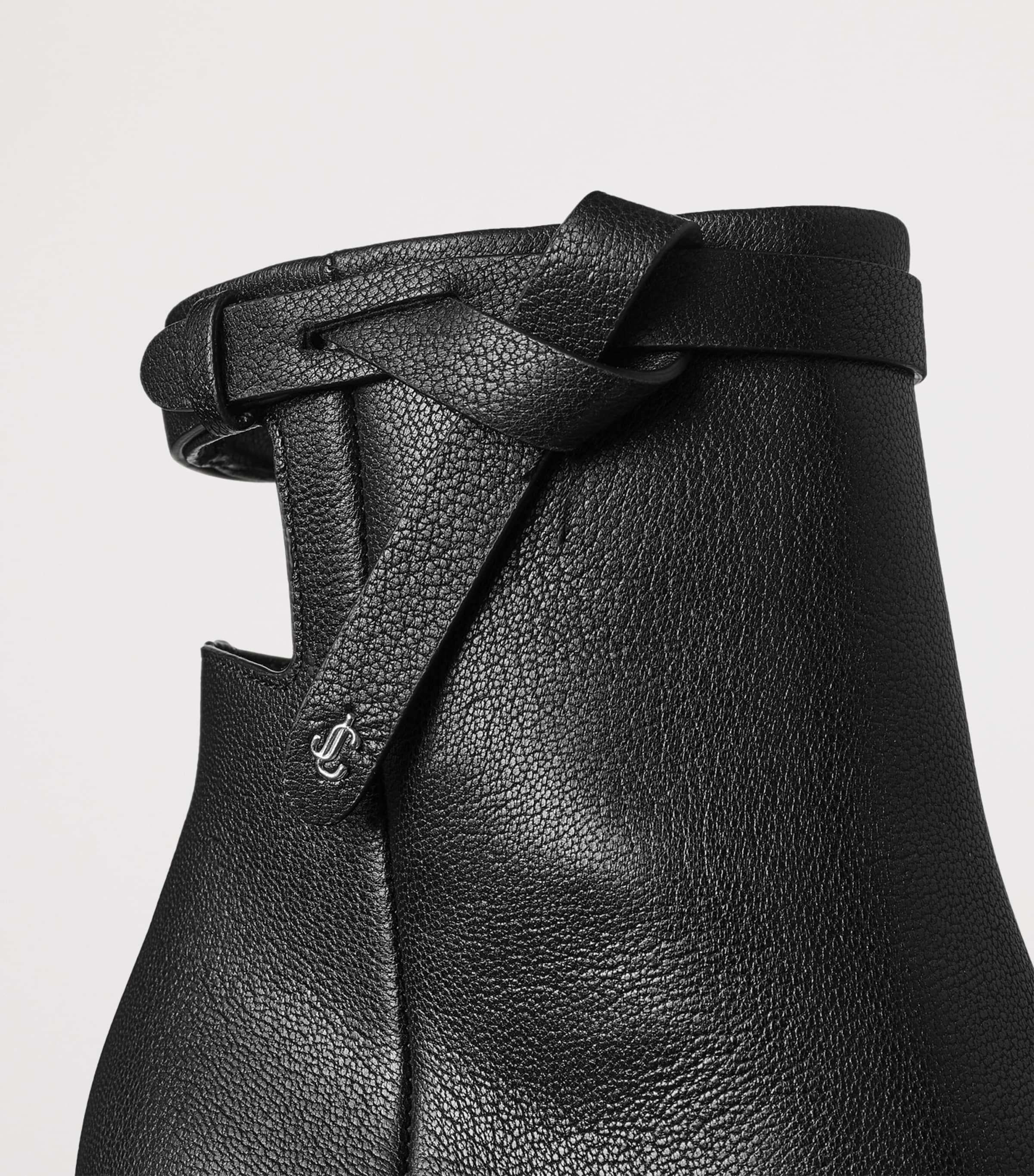 Camie AB 80 Leather Heeled Boots BLACK Image 2