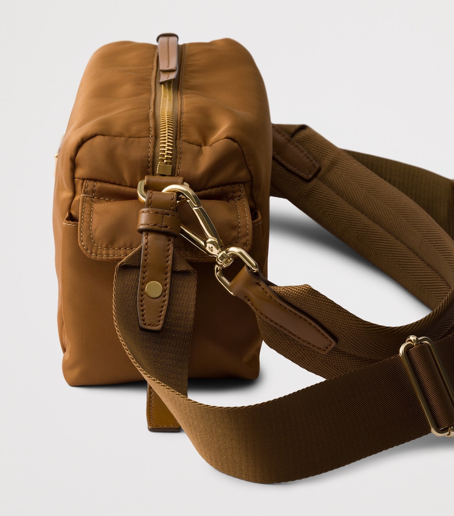 Prada Small Re-Nylon and Leather Explore Shoulder Bag Brown Image 6