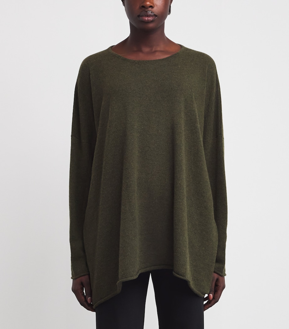 Cashmere Bateau A-Line Sweater MOSBRNZ Image 3