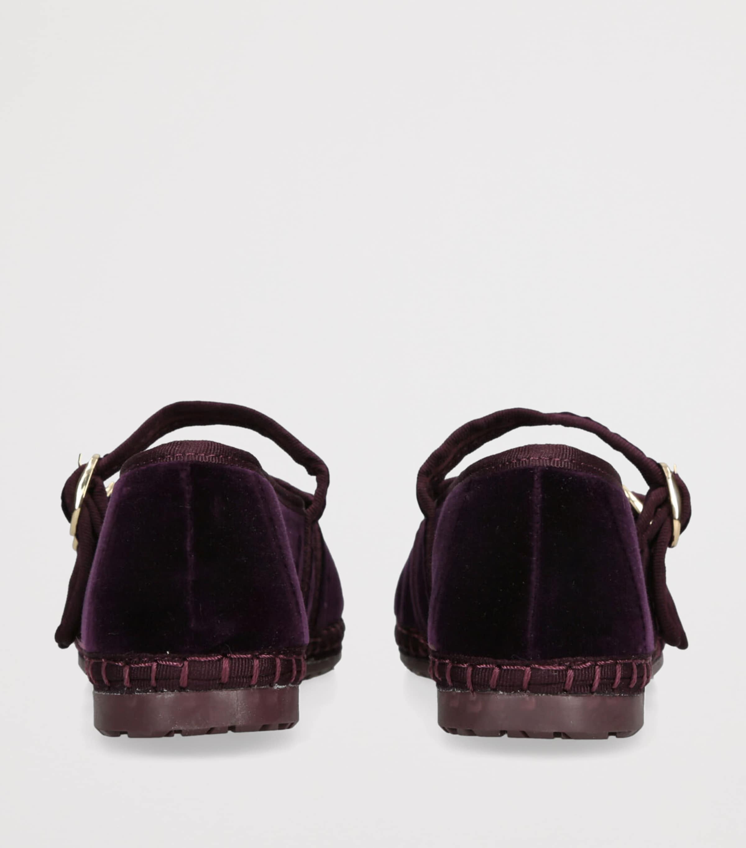 Flabelus Velvet Claire Mary Janes Purple Image 2