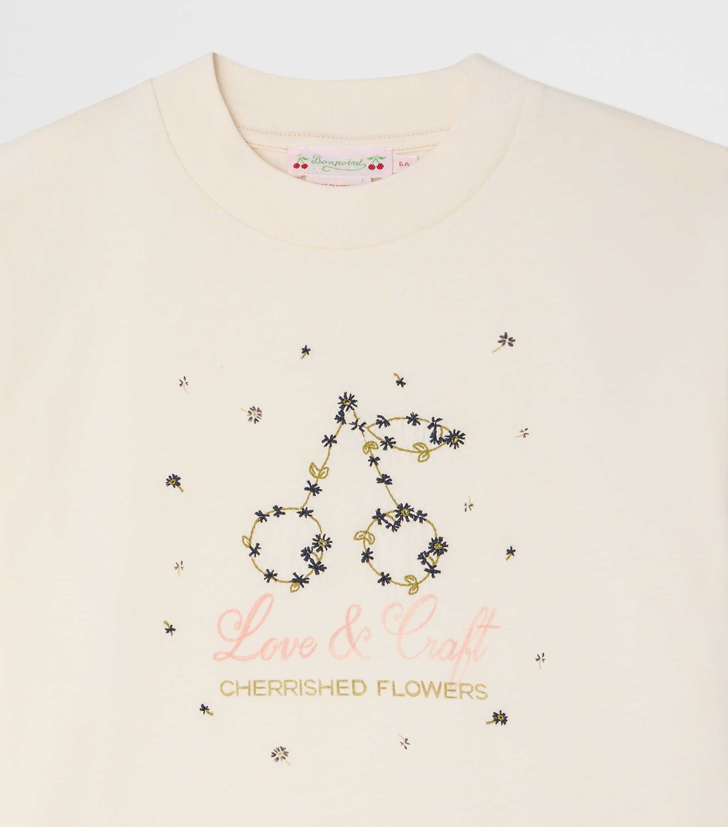Bonpoint Cotton Lele T-Shirt (10-14 Years) Upb Blanc Lait Image 3
