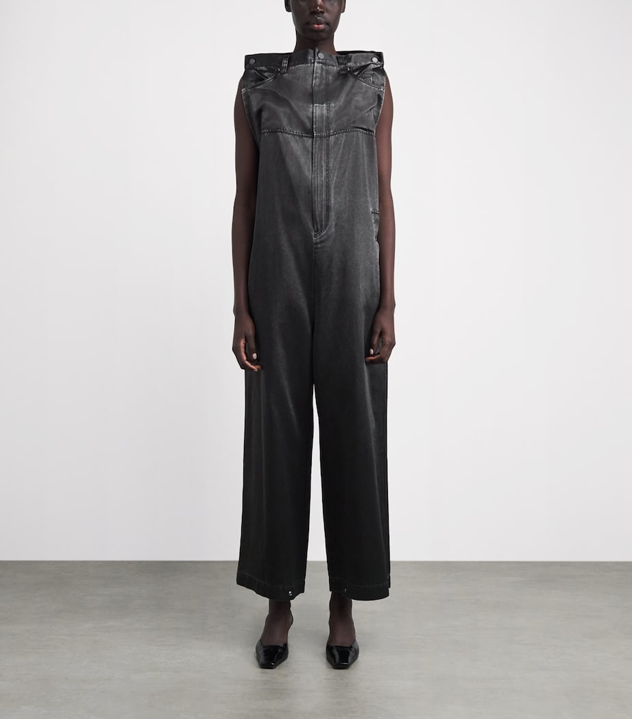 Issey Miyake Womens Pseudo Jeans Jumpsuit Charcoal Image 5