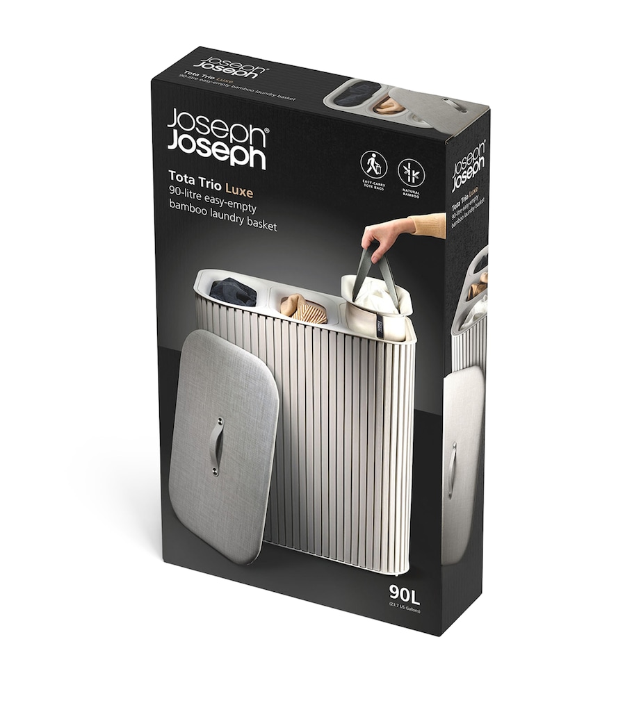 Tota Trio Luxe Laundry Basket (90L) ECRU Image 6