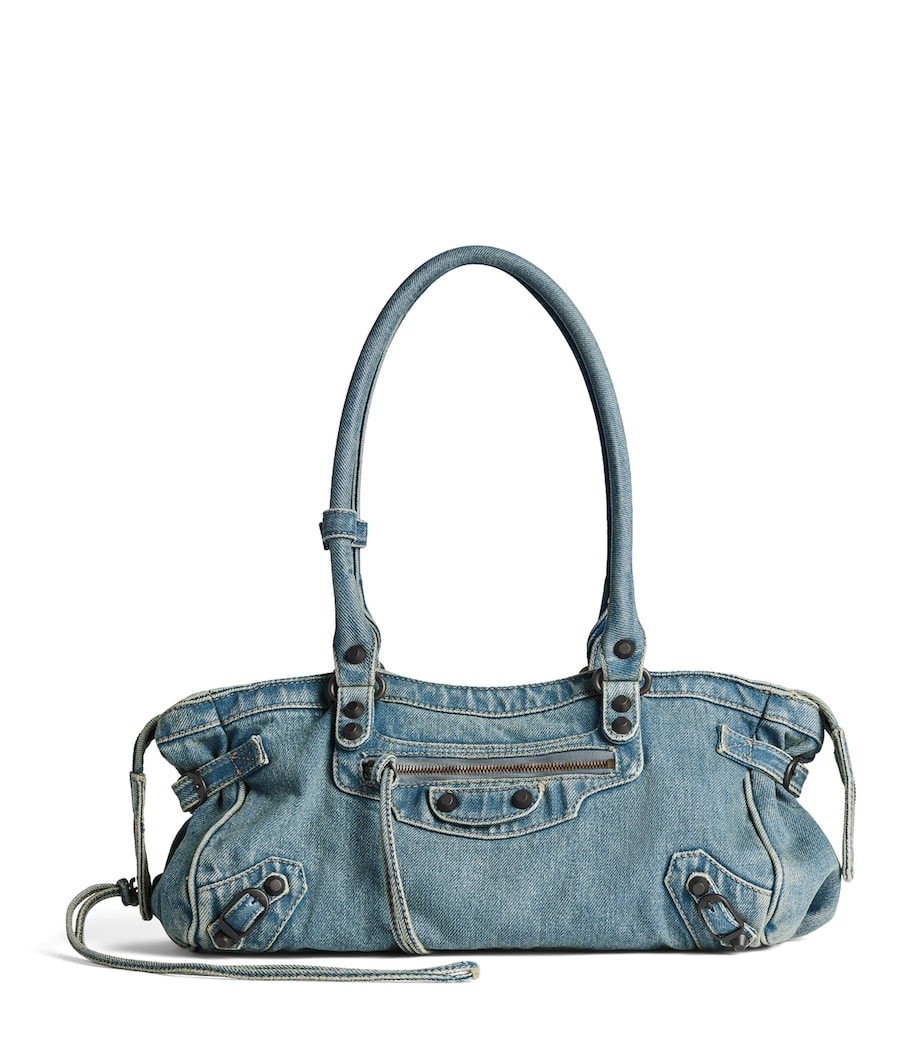Balenciaga Denim Le City East-West Shoulder Bag Image 1