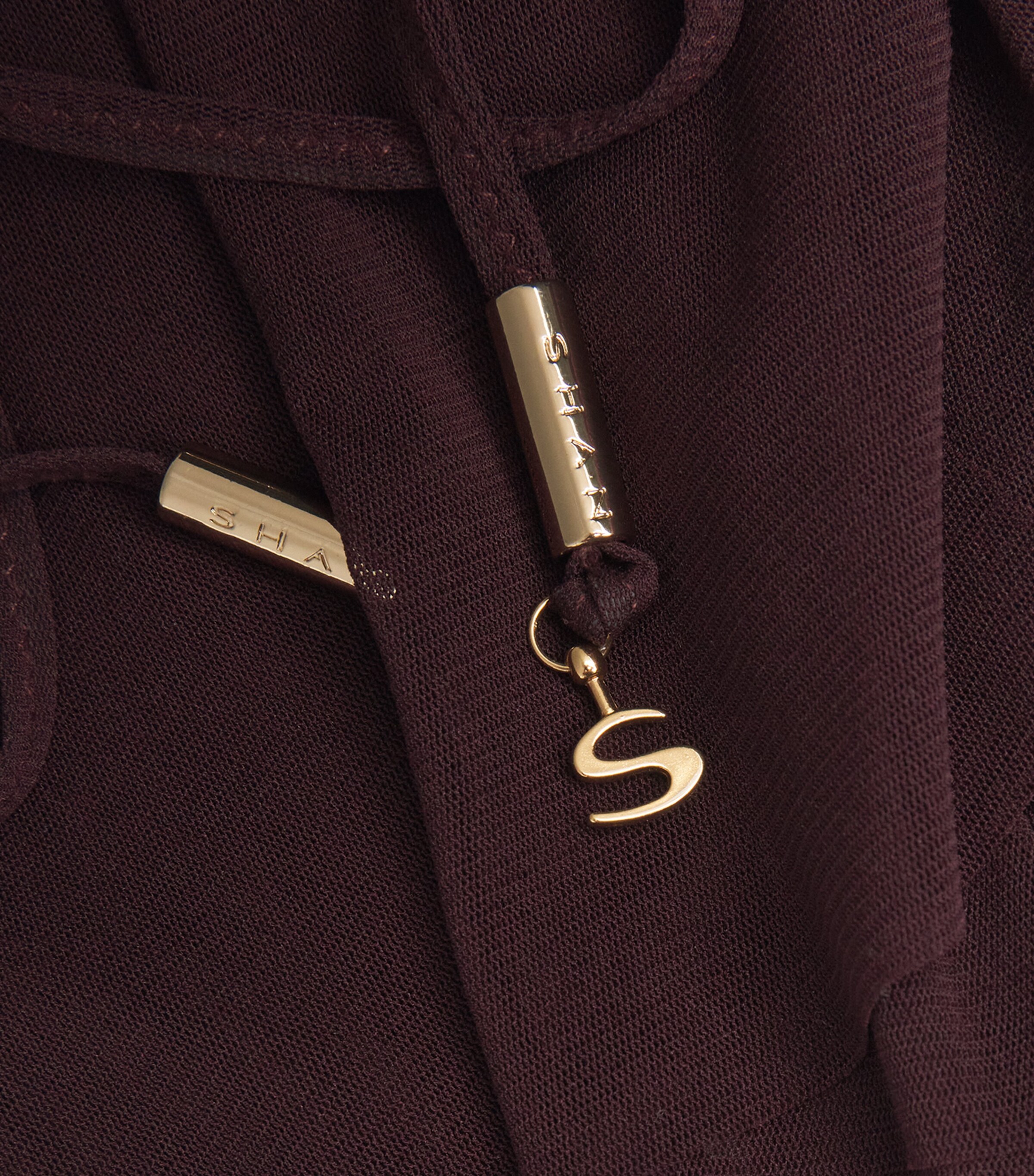Shan Womens Mesh Tie Cardigan Bordeaux/burgndy Image 5