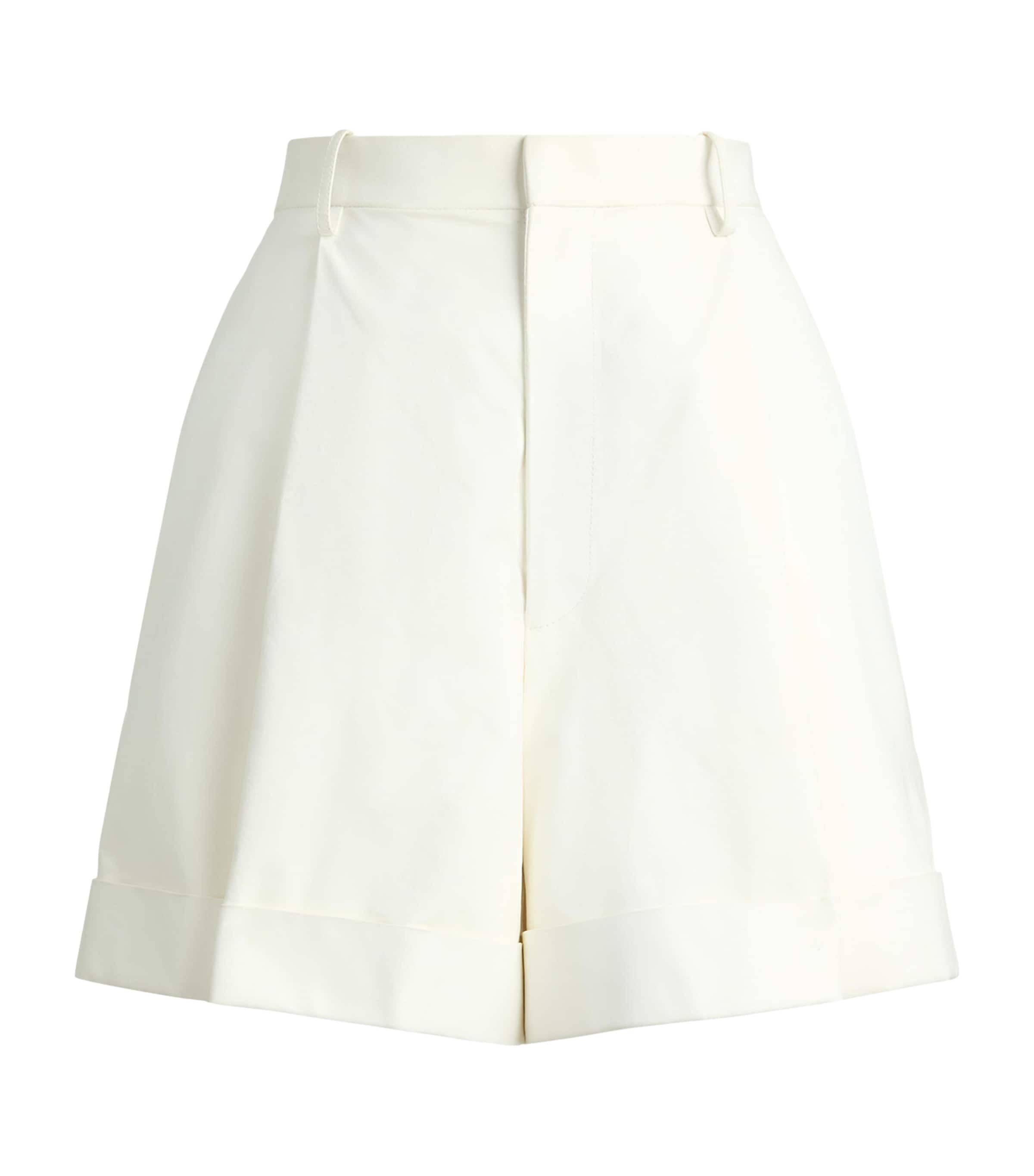 Ralph Lauren Collection Womens Suede Hannes Shorts Cream Image 1
