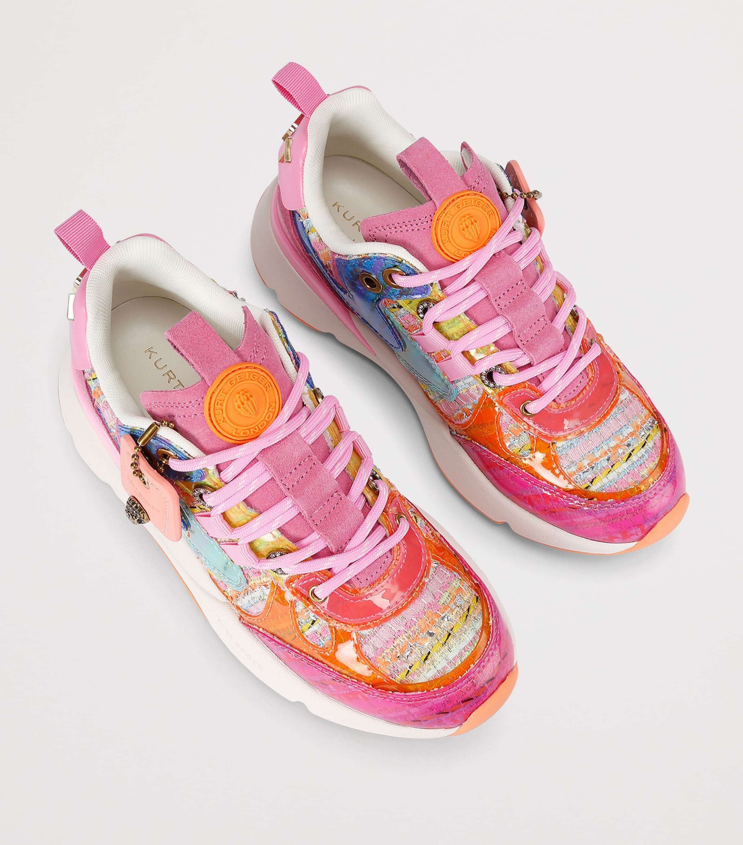 Kurt Geiger London Suede Kurt Runner Sneakers Pink Comb Image 4