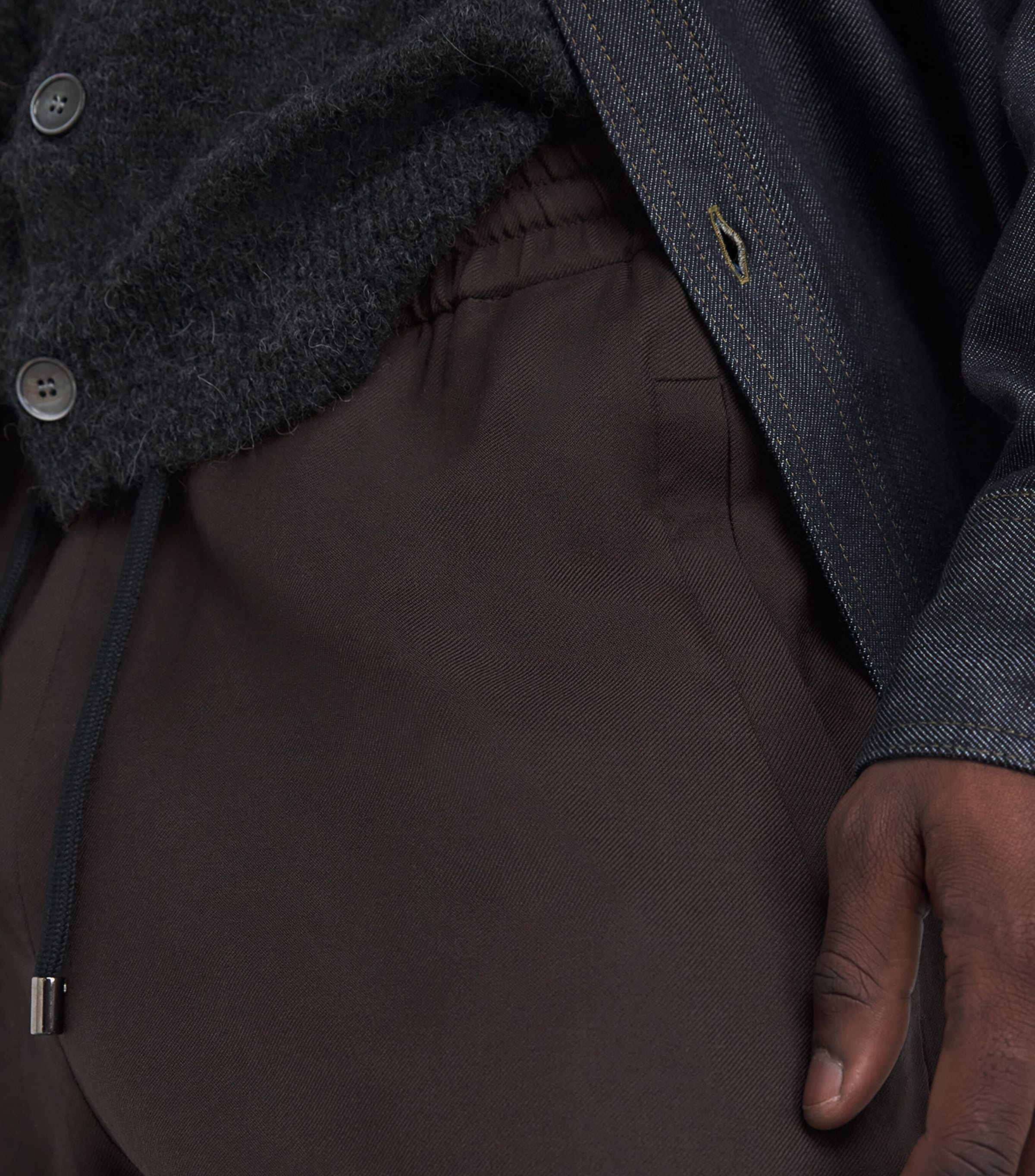 Cashmere Soul Straight Trousers BROWN/BLACK SUNSTONE Image 6