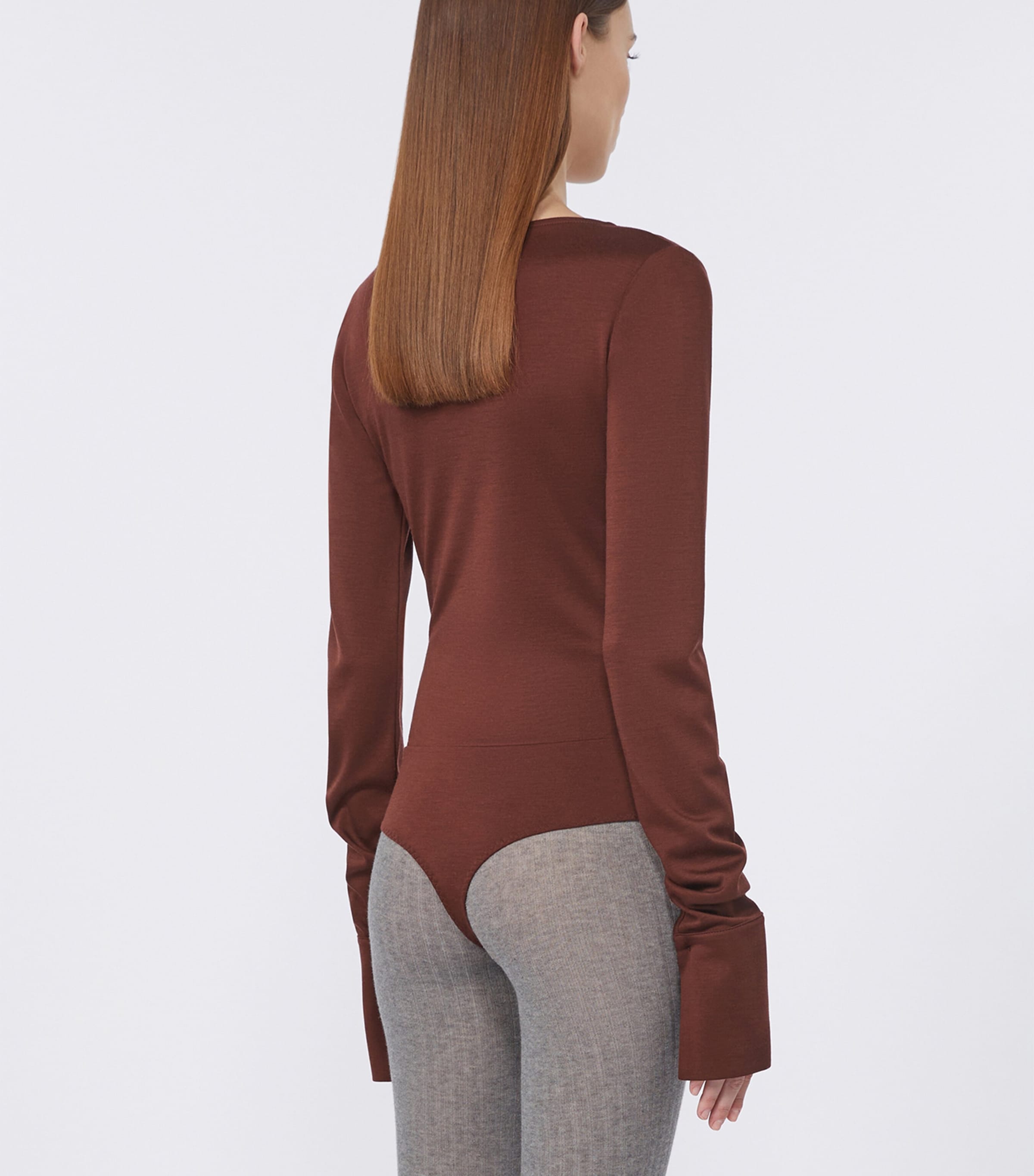 Wool Jersey Bodysuit CHERRY Image 4
