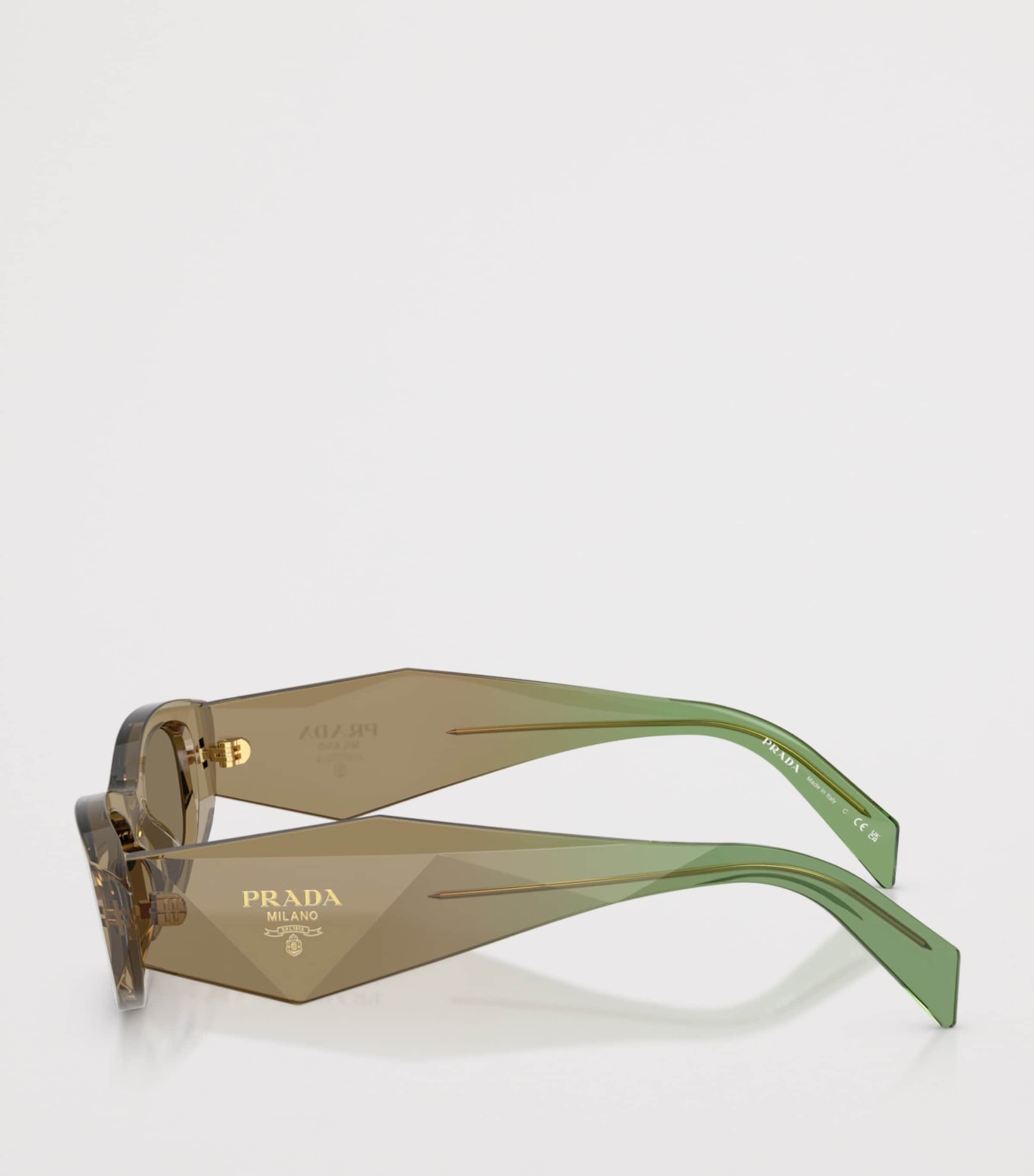 Prada Acetate Oval Sunglasses Brown Image 3