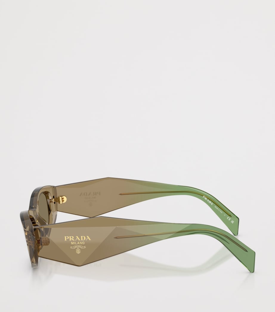 Prada Acetate Oval Sunglasses Brown Image 3