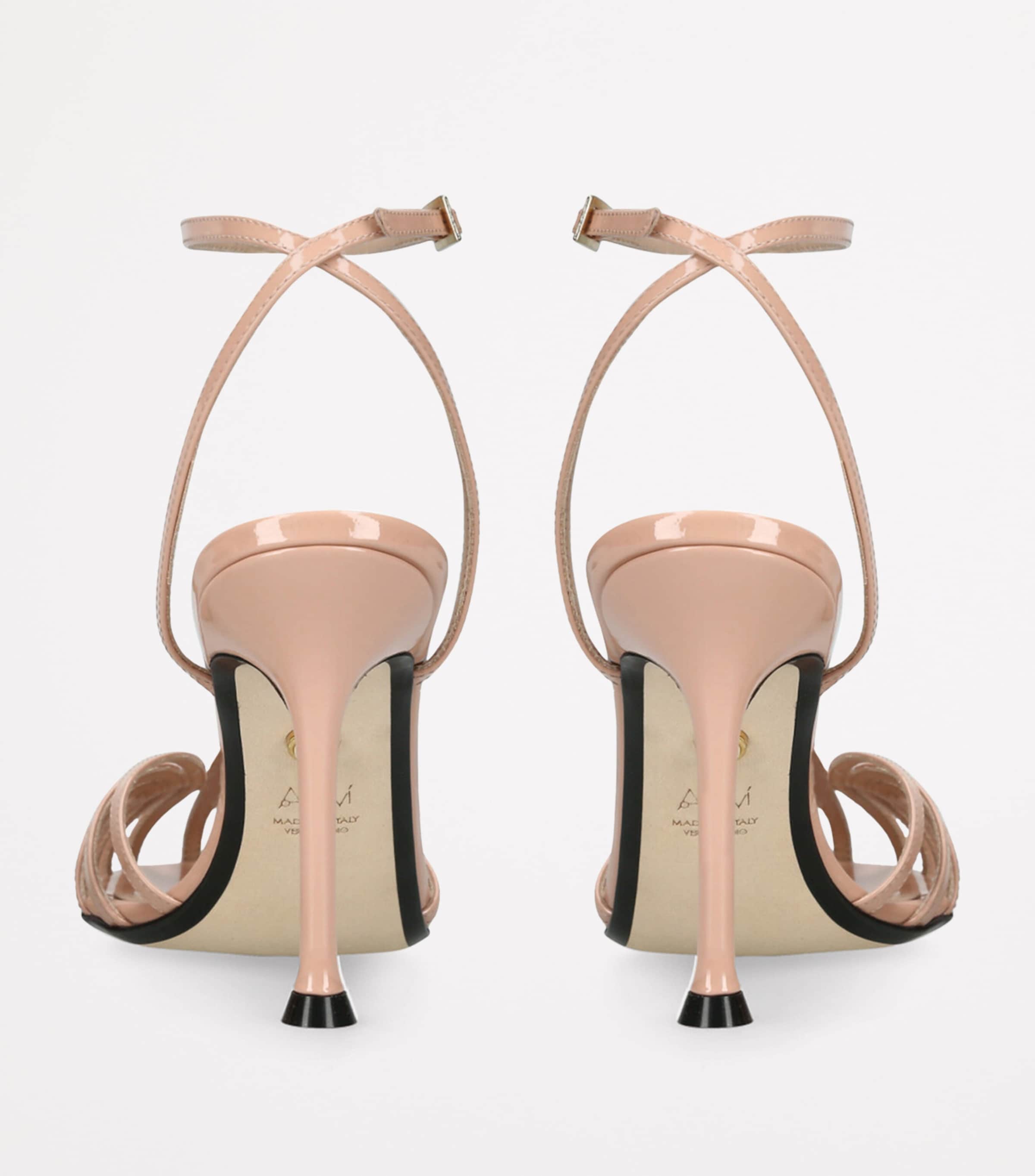Alevì Patent Leather Ally Heeled Sandals 95 Blush Image 2