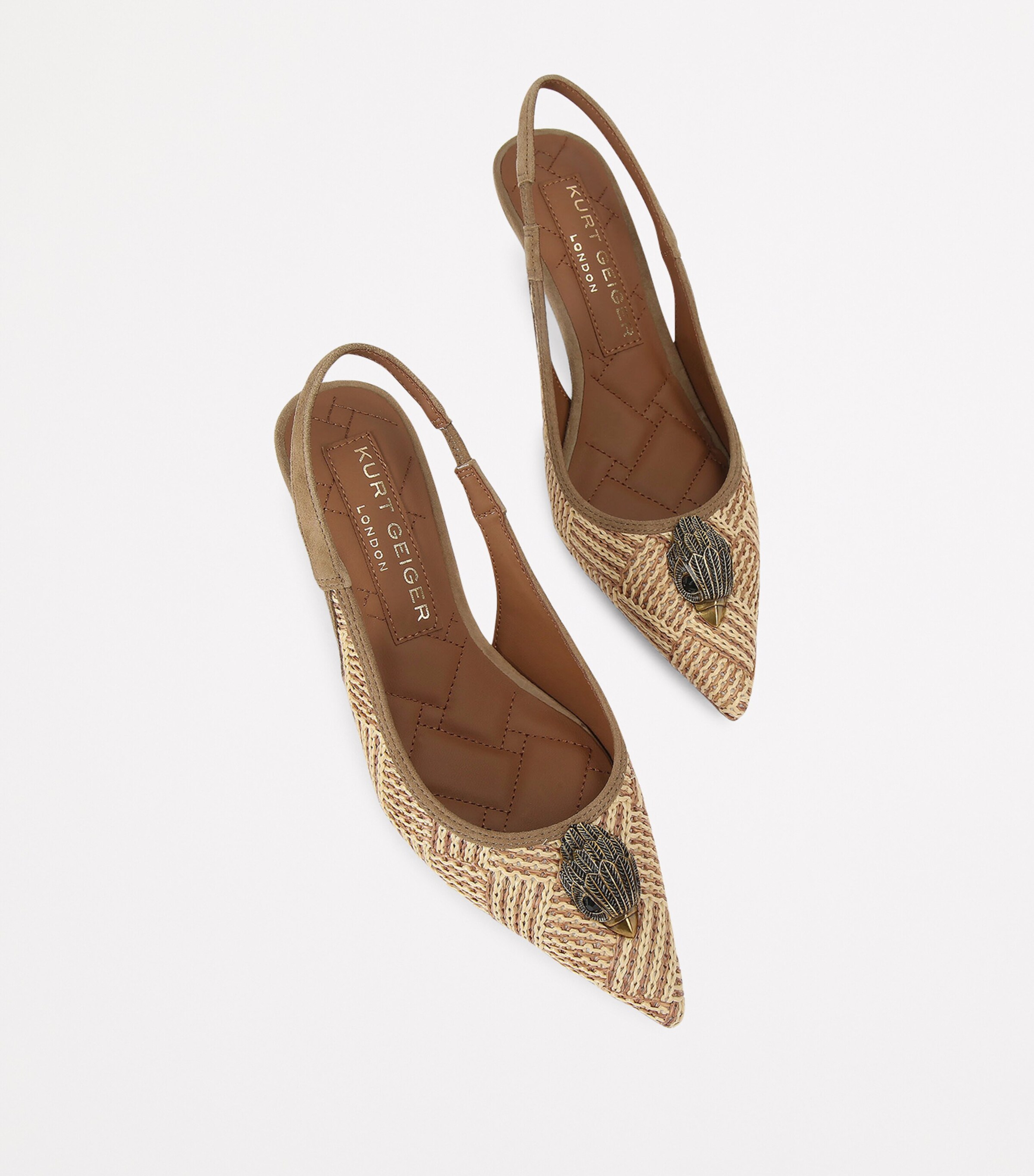 Kurt Geiger London Belgravia Slingback Pumps 60 Beige Comb Image 4