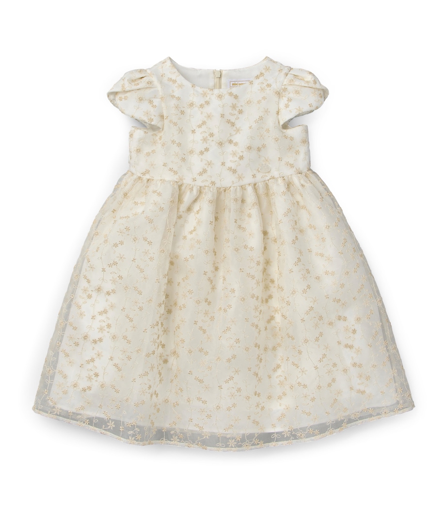 Silk Floral Embroidery Dress (3-7 Years) 1 Image 1