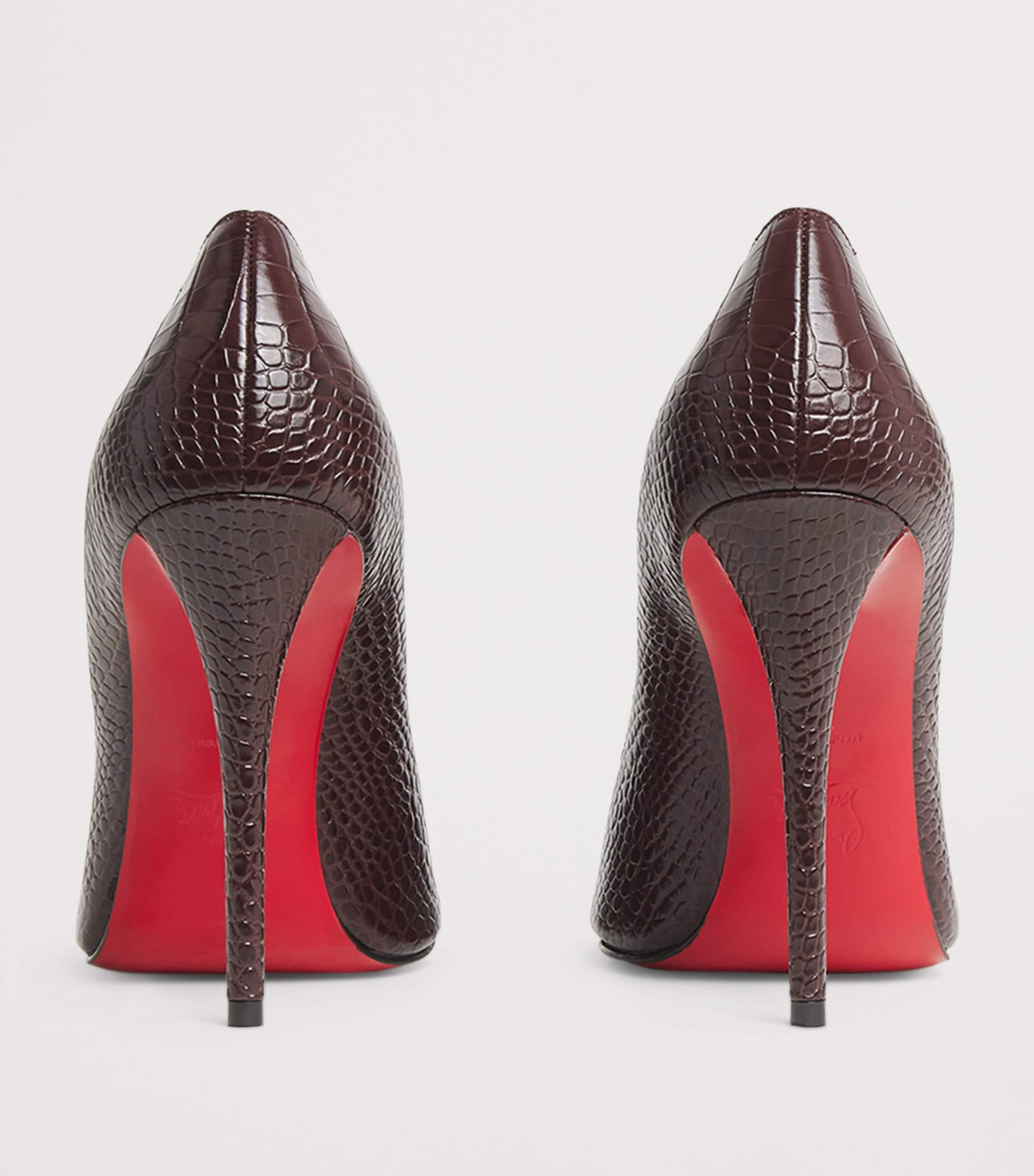 Christian Louboutin Red Miss Z Alligator-Embossed Leather