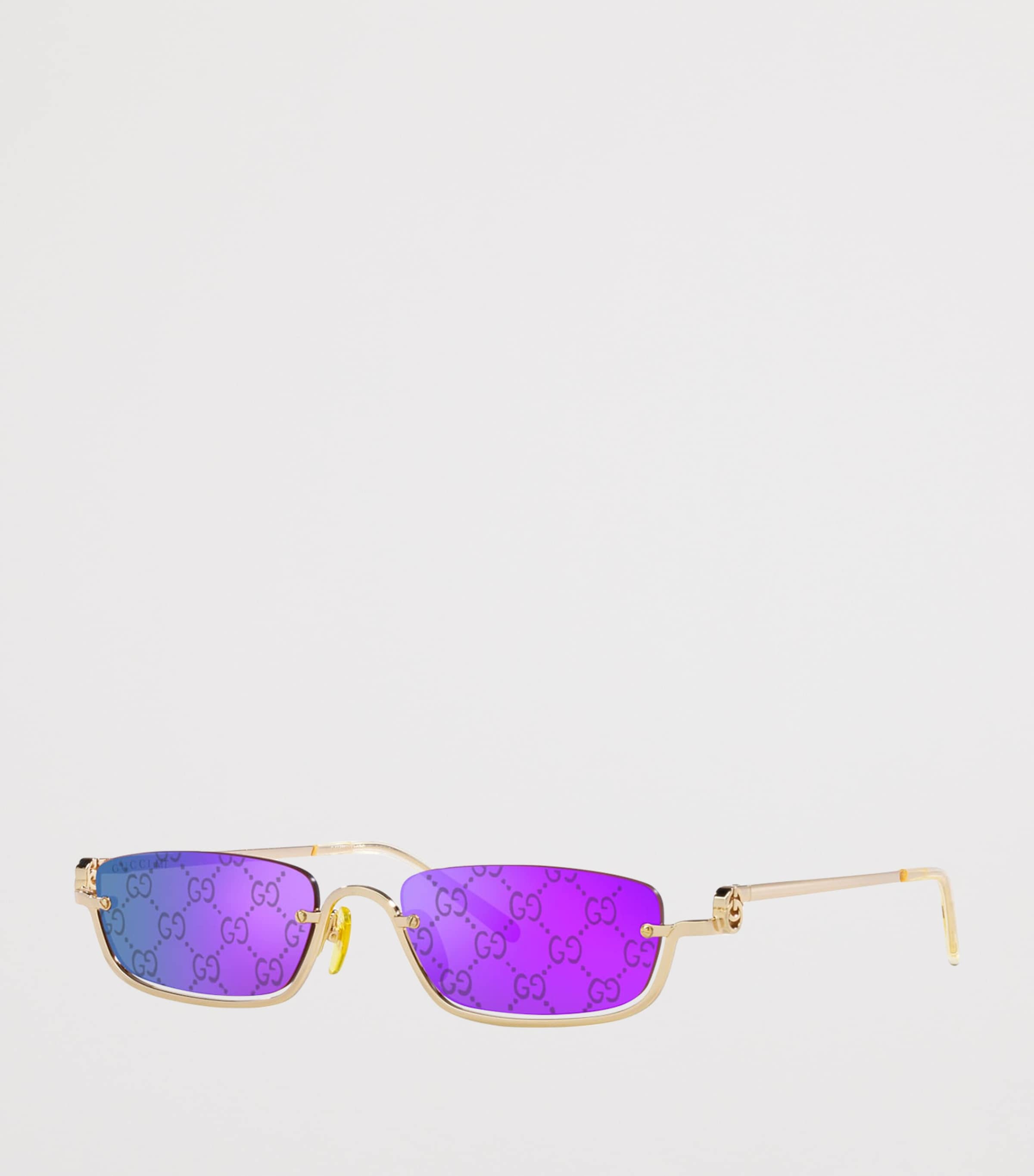 Gucci Metal Logo Rectangular Sunglasses Image 2