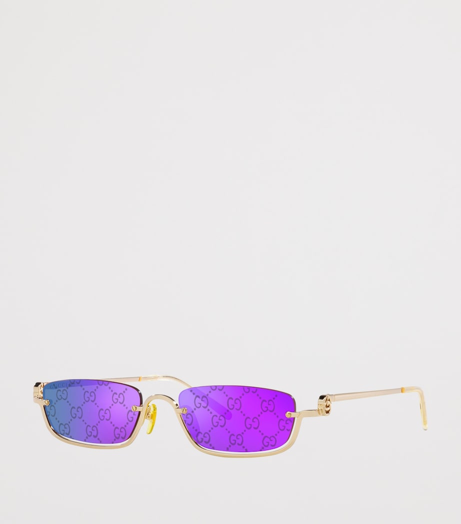 Gucci Metal Logo Rectangular Sunglasses Image 2