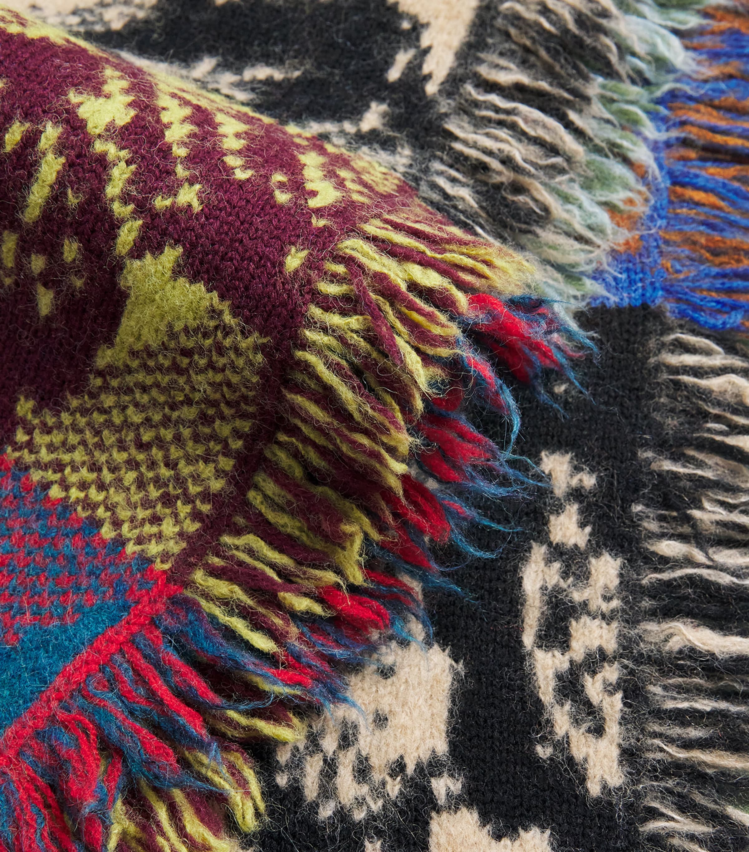 DRIES VAN NOTEN Wool-Blend Patchwork Scarf Light Image 4