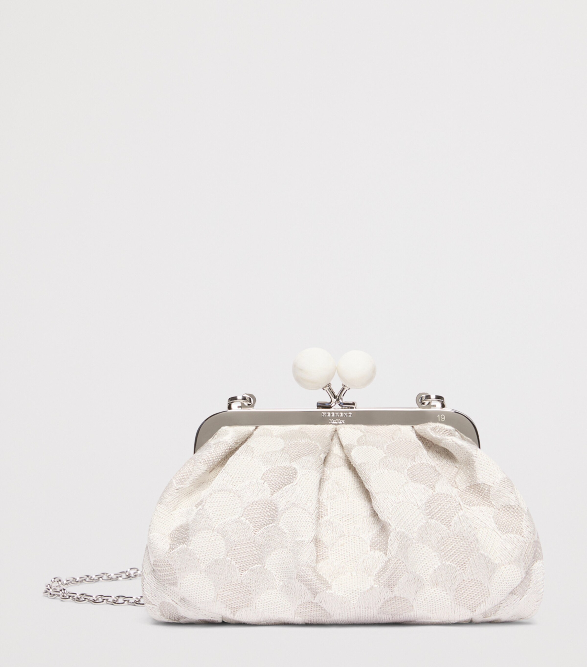 Weekend Max Mara Woven Jacquard Pasticcino Clutch Bag White Image 3