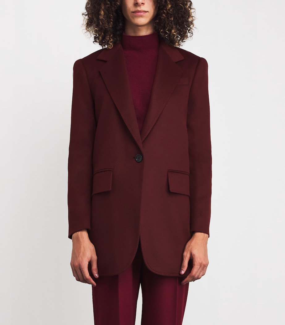 Camelwool Single-Breasted Blazer CHERRY Image 3