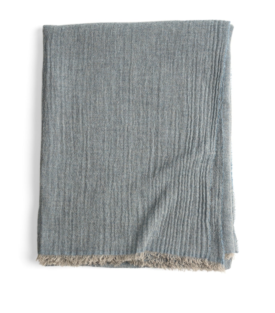 Cashmere Woven Esra Throw (200cm x 140cm) SKY Image 1