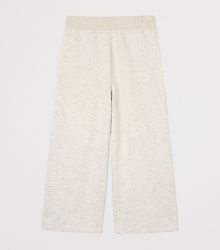 Burberry Kids Cotton Knight Stamp Sweatpants (14 Years) White Melange Image 2