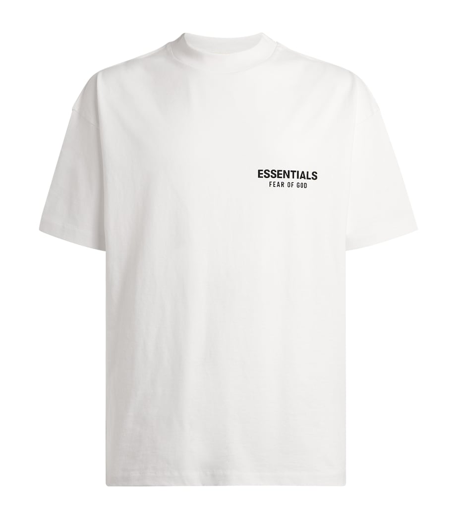 FEAR OF GOD ESSENTIALS Mens Classic Fit T-Shirt Bright White Image 1