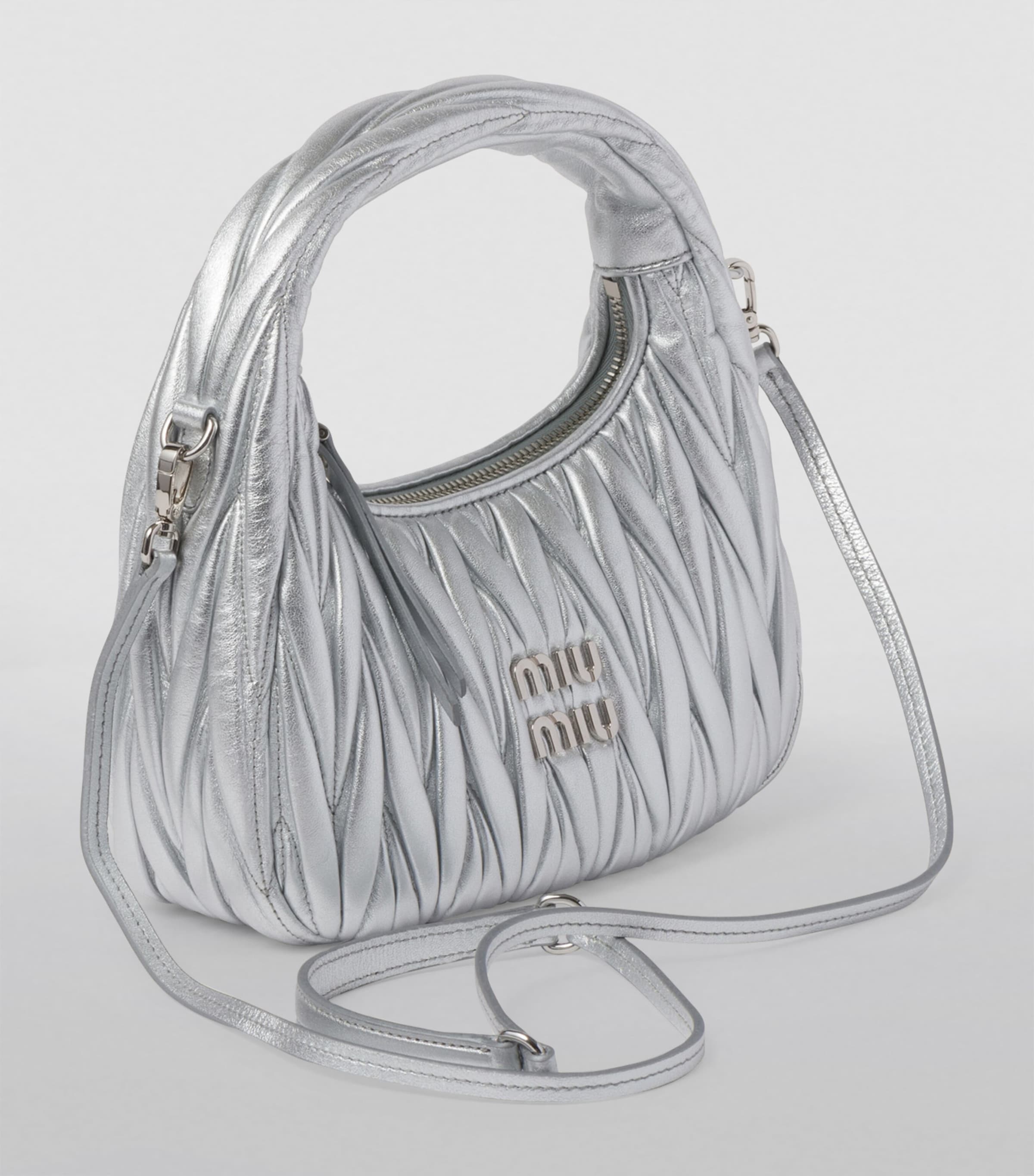 Small Matelassé Leather Wander Top-Handle Bag F0118 Image 4