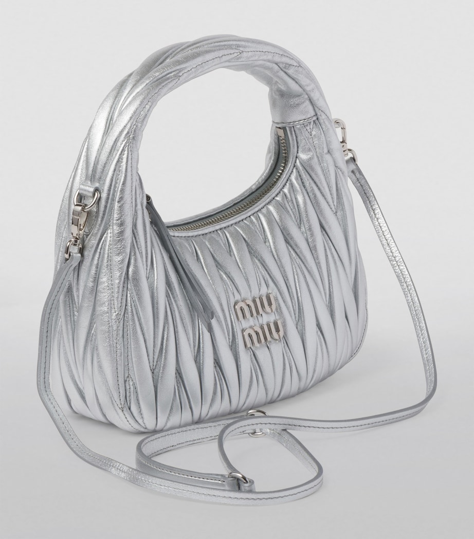 Small Matelassé Leather Wander Top-Handle Bag F0118 Image 4