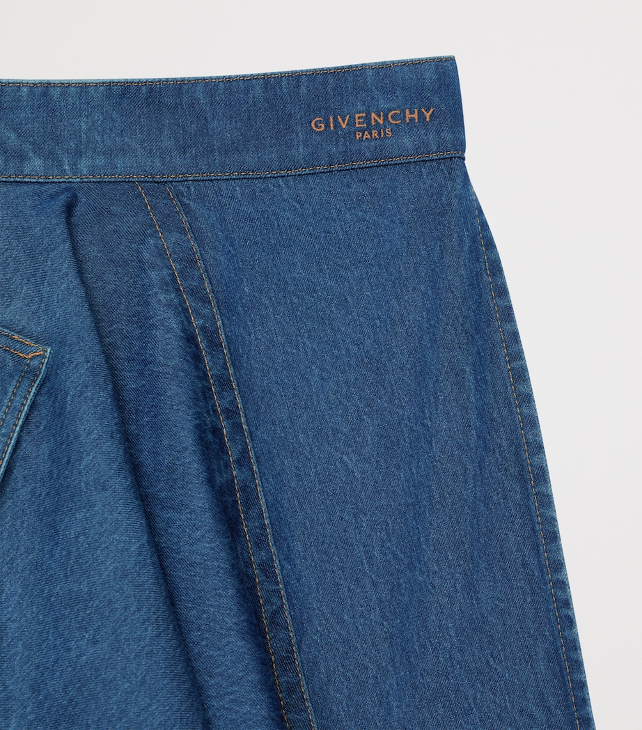 Givenchy Womens Asymmetric Denim Skirt Image 4