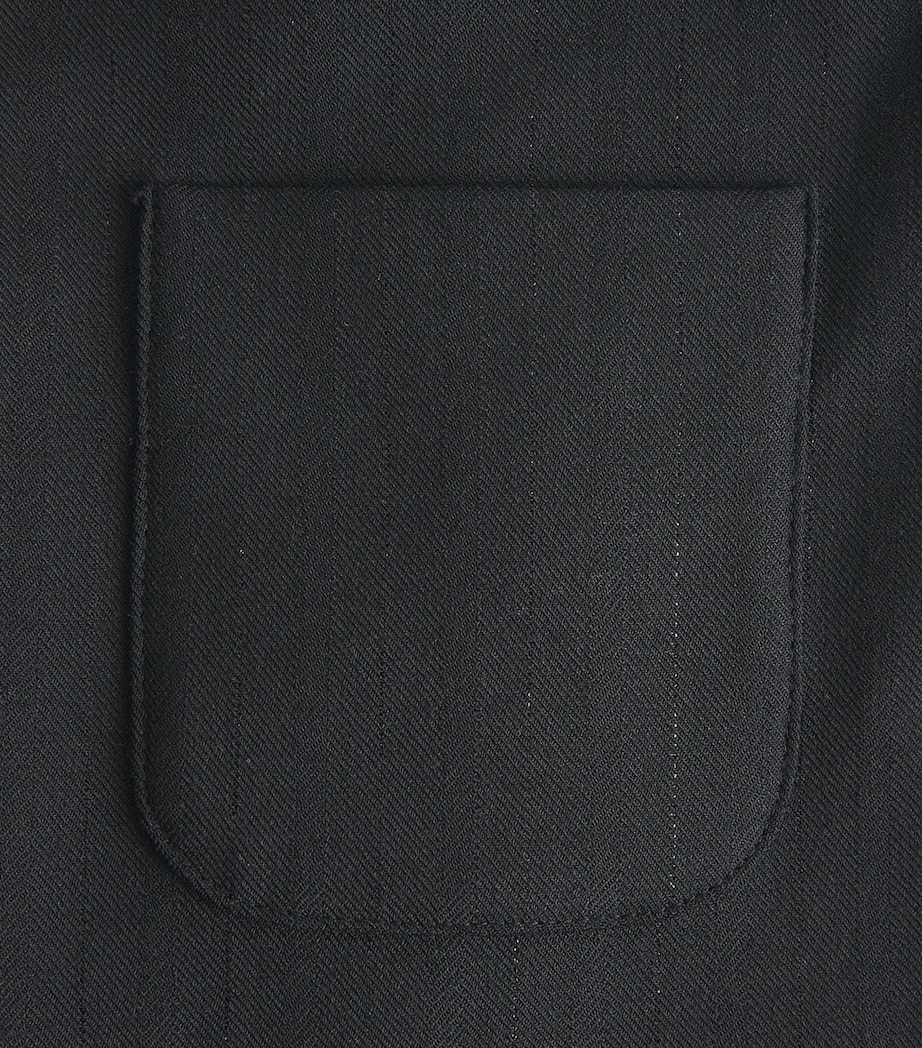 Sandro Paris Womens Pinstripe Belted Mini Skirt Black Image 6