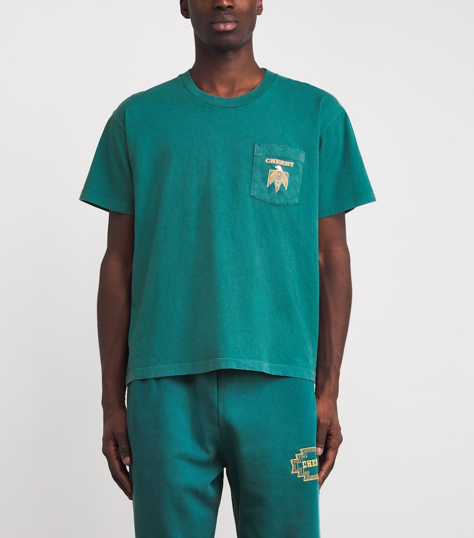 Cotton Mojave Desert Print T-Shirt TEAL Image 3