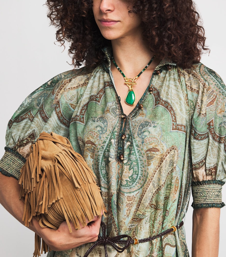 Malachite Beaded Ore Necklace ANTQE GLD/MLCHTEAGMA Image 4