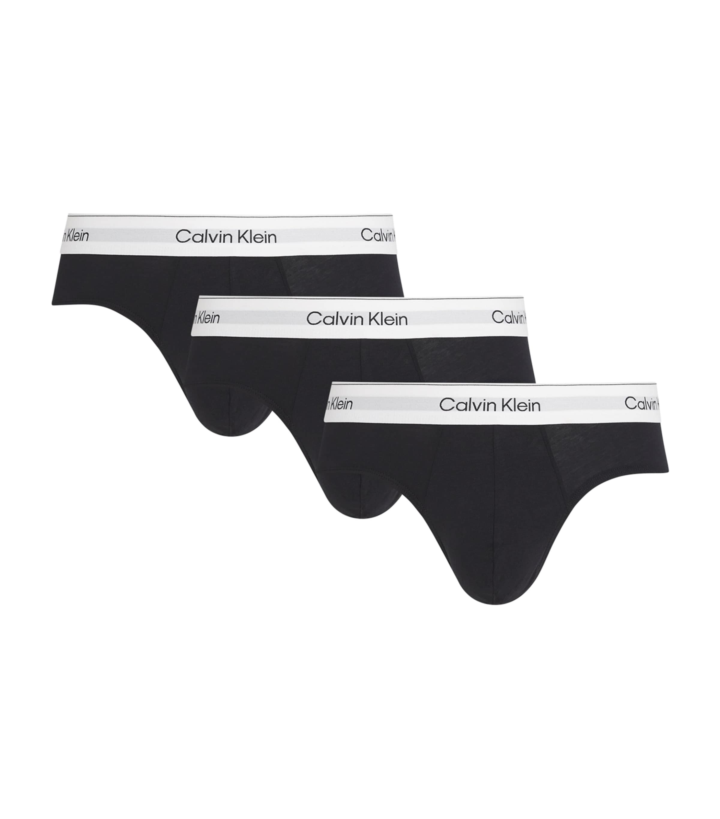 Calvin Klein Cotton Stretch Icon Hip Briefs In Black