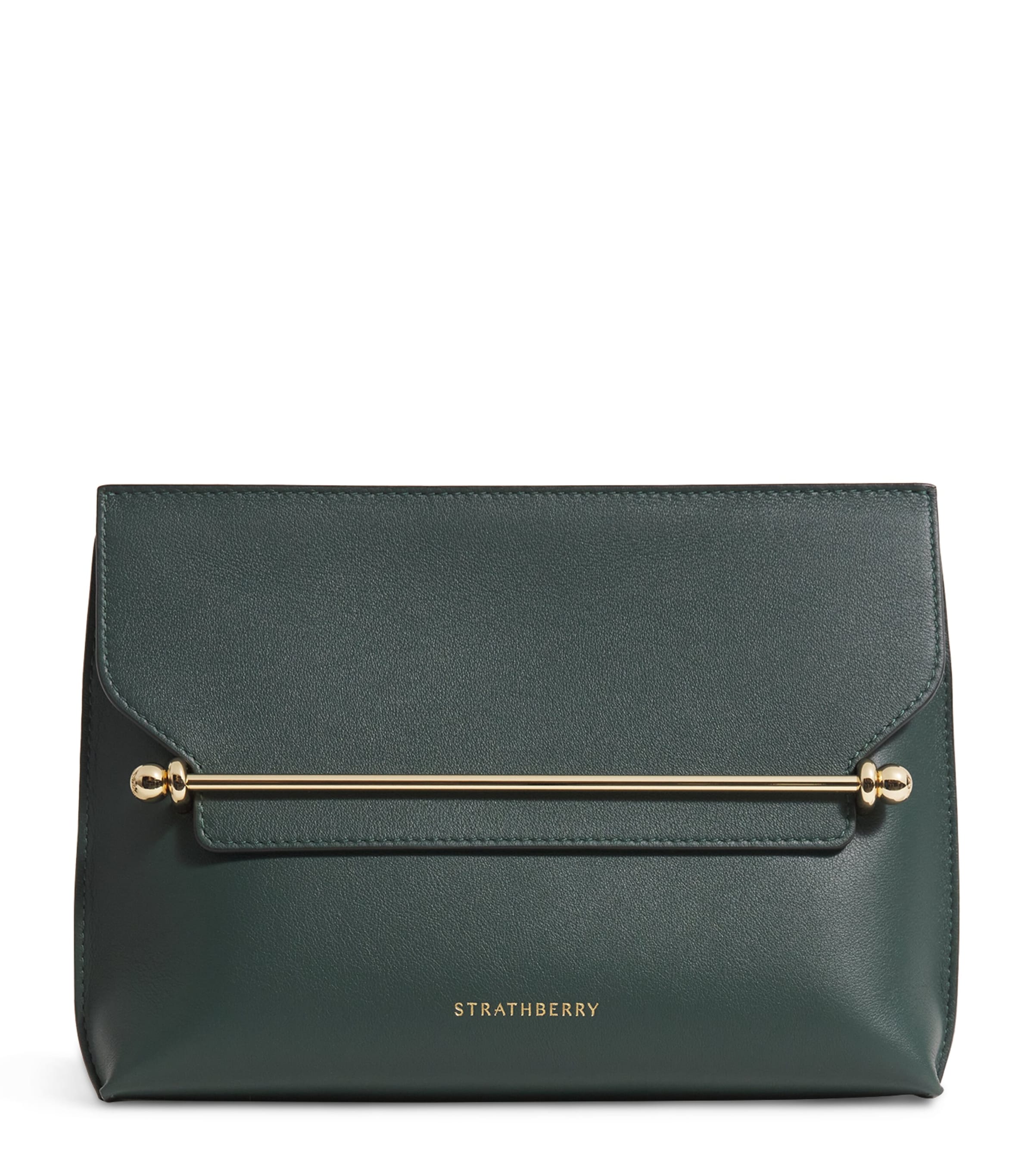 Strathberry Leather Stylist Clutch Bag In Green