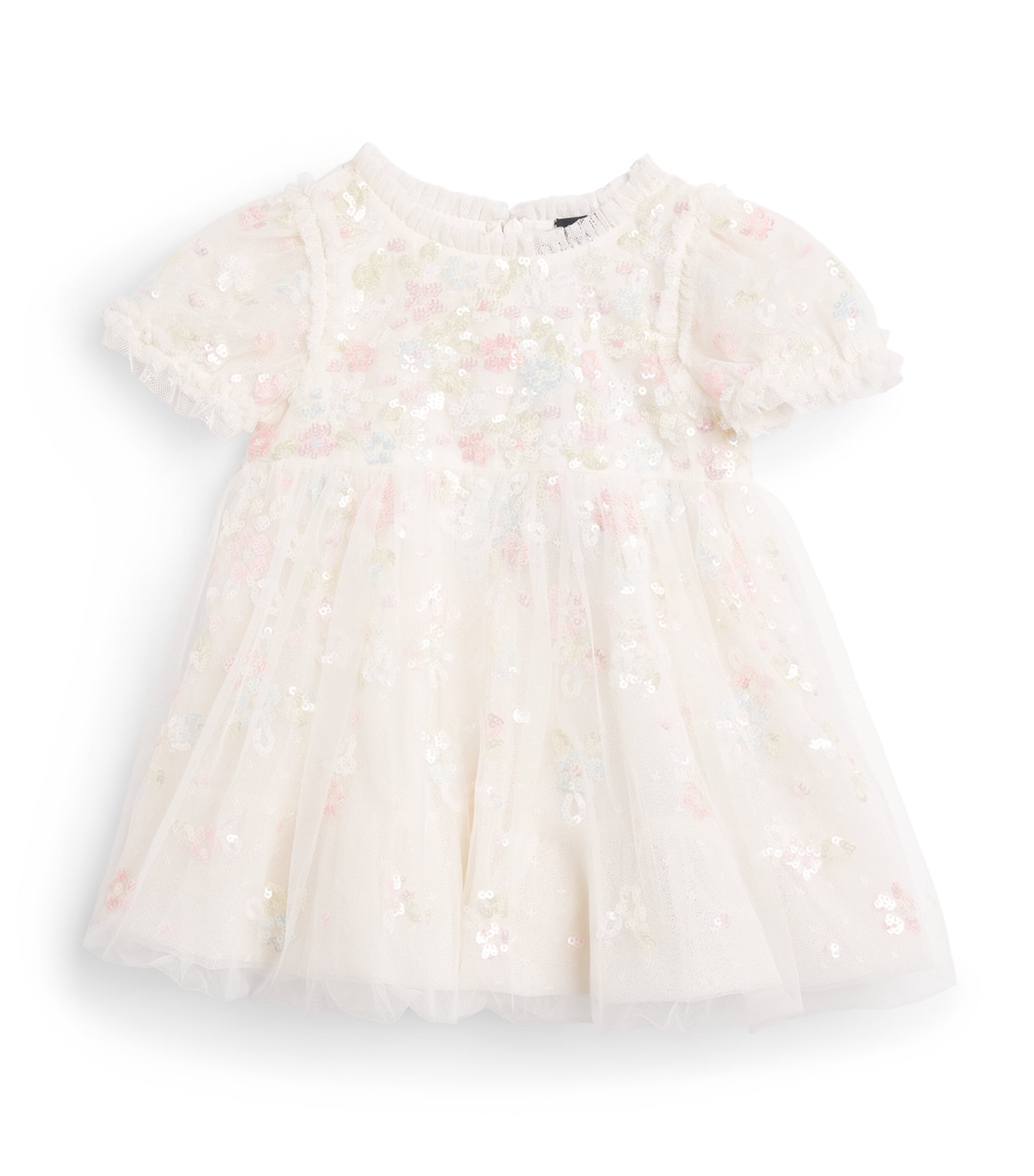Needle & Thread Tulle Sequin Bloom Dress (3-24 Months) Cream Image 1