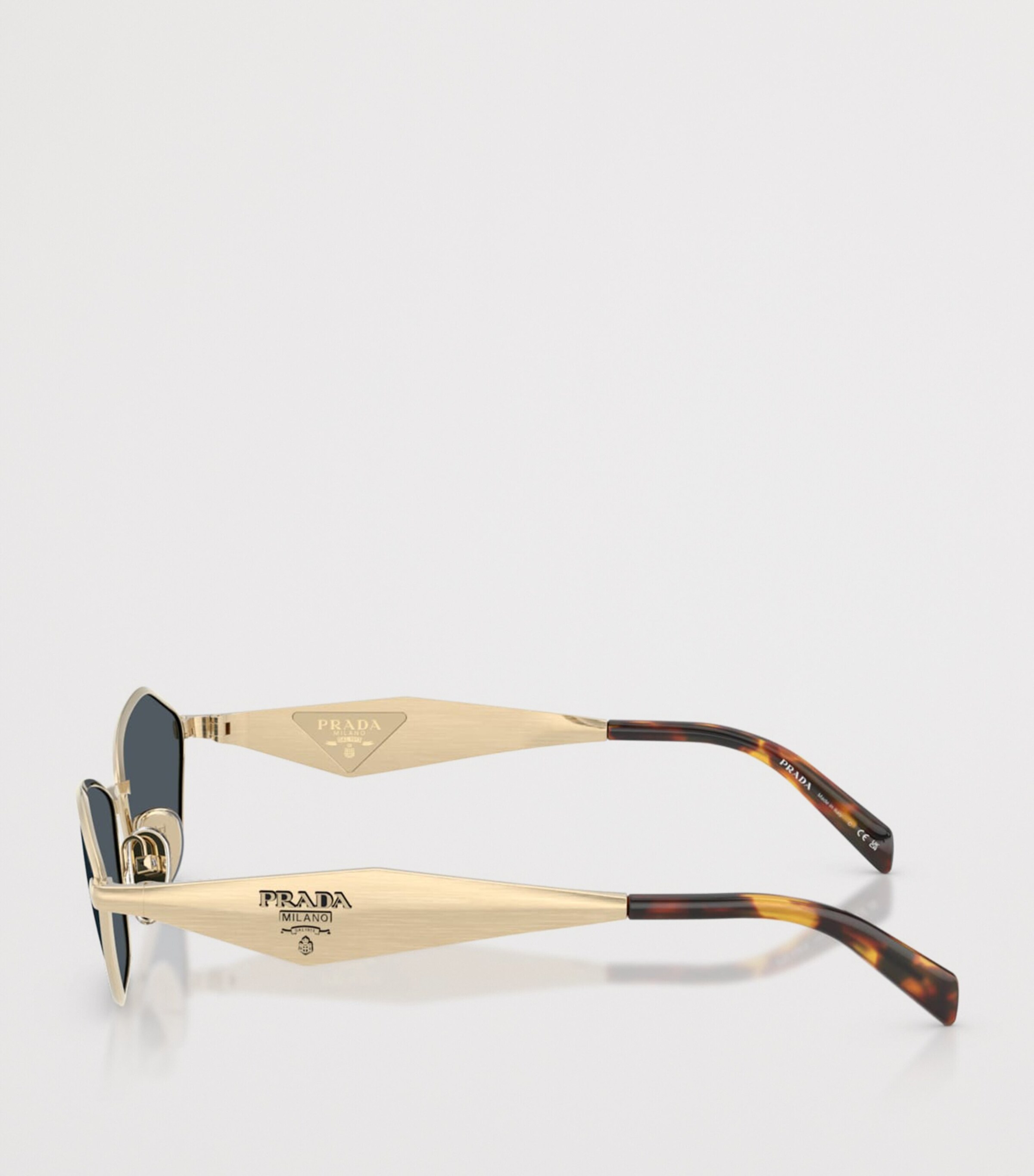 Prada Metal Irregular Sunglasses Gold Image 3