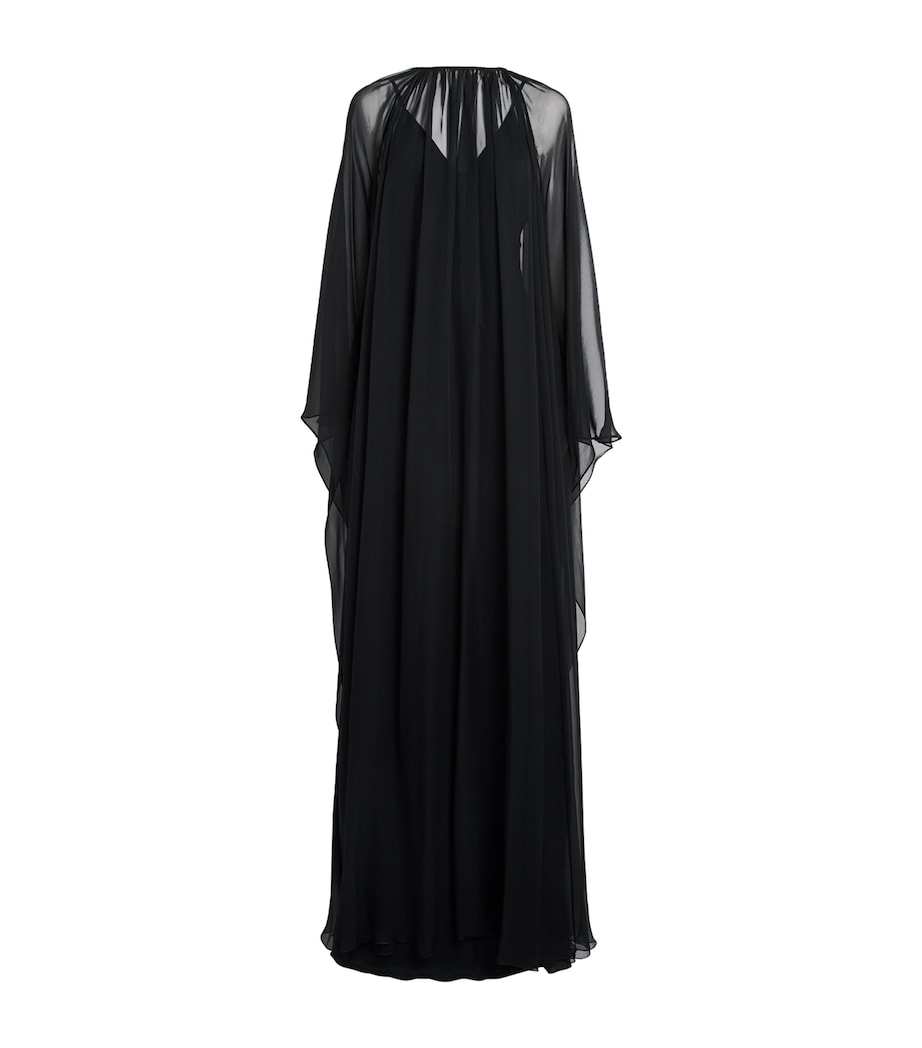 Zuhair Murad Womens Silk Kaftan Gown Black Image 1