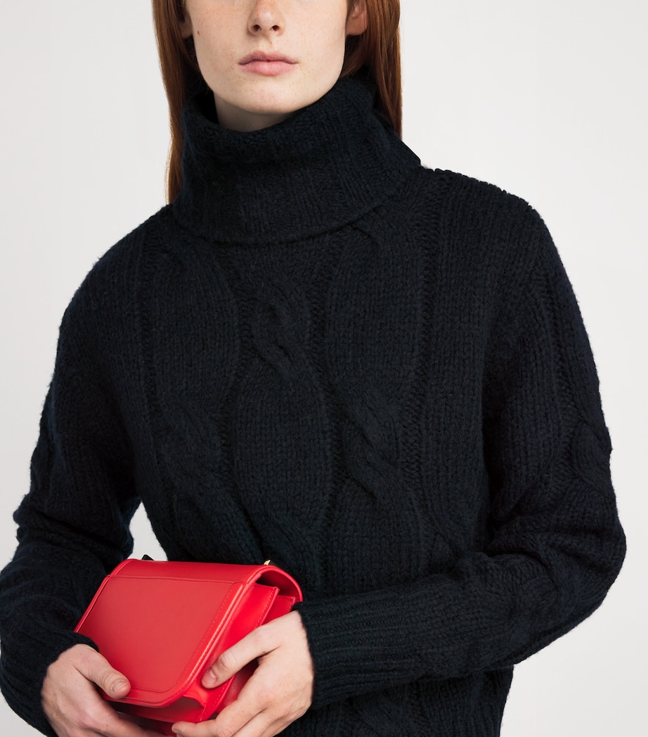 Wool-Blend Rollneck Sweater NAVY Image 6