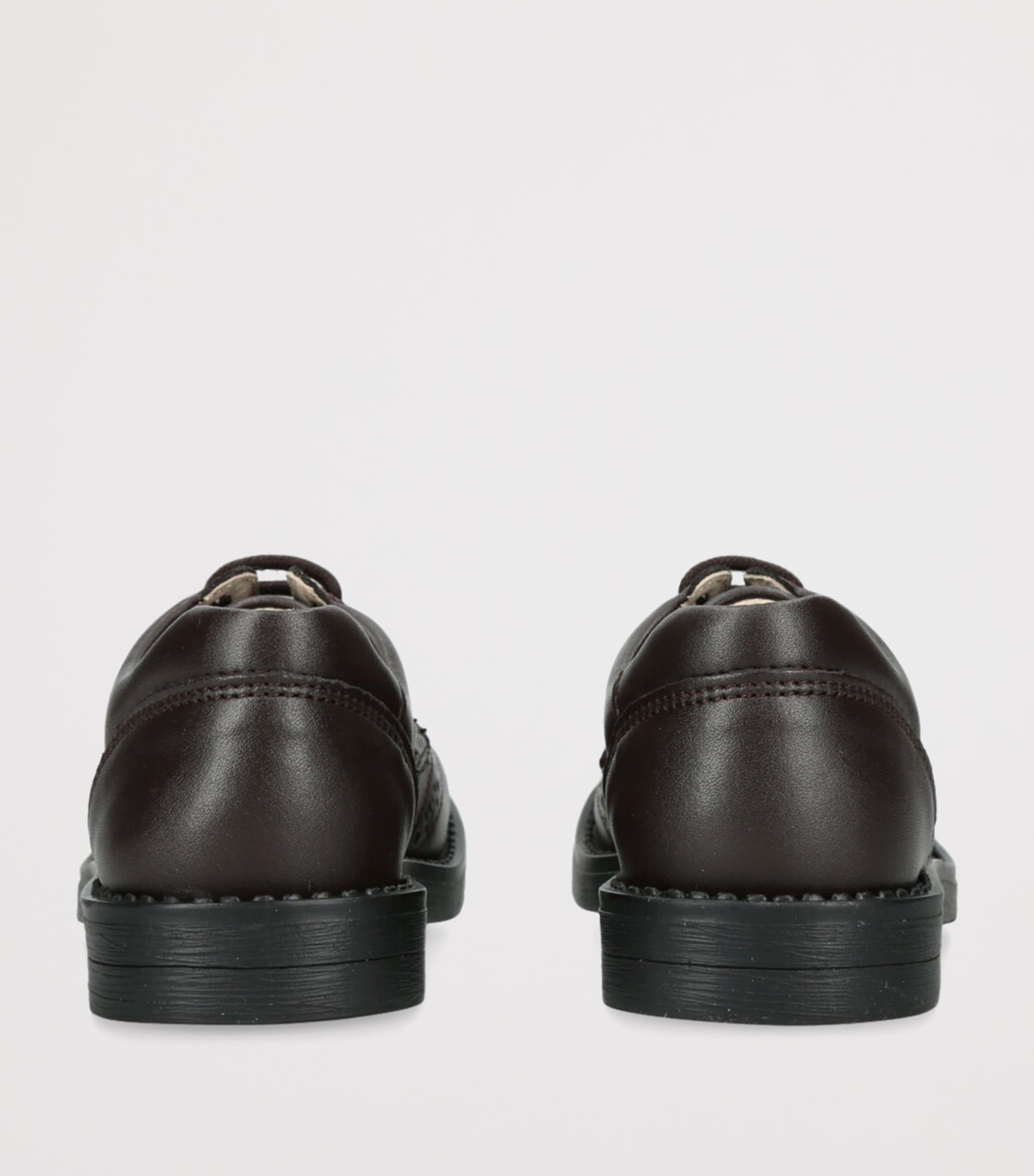 Leather Hamish School Shoes DARK BROWN Image 2