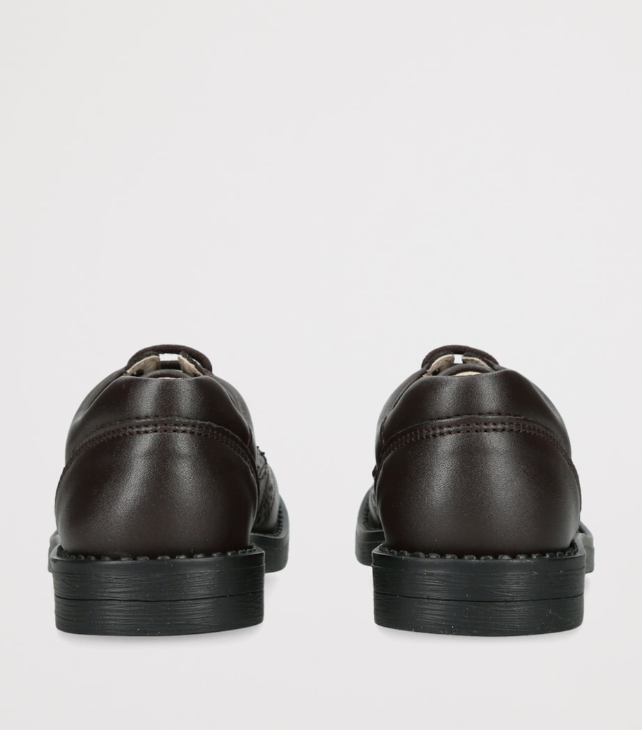 Leather Hamish School Shoes DARK BROWN Image 2