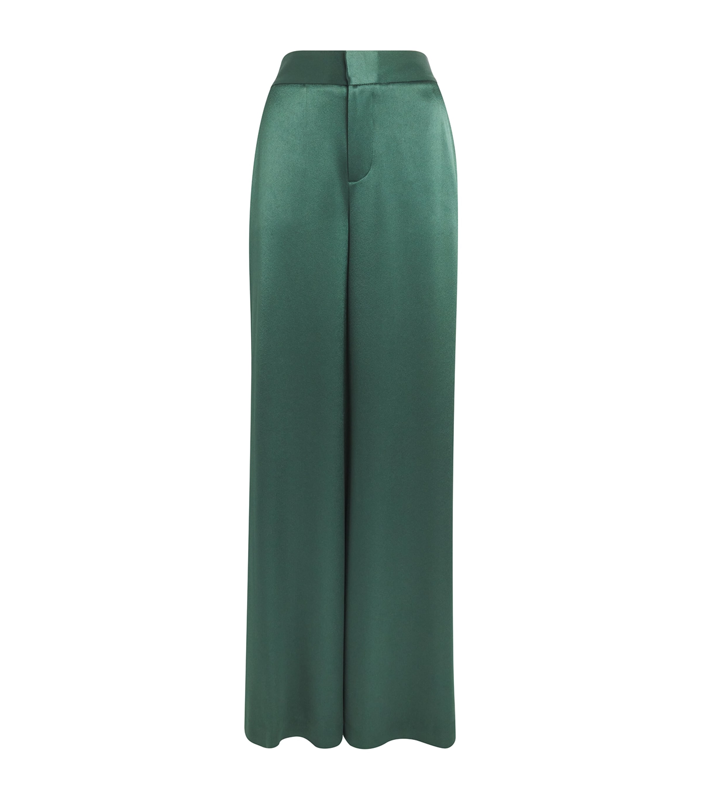 Alice And Olivia Satin Nessi Trousers In Multi
