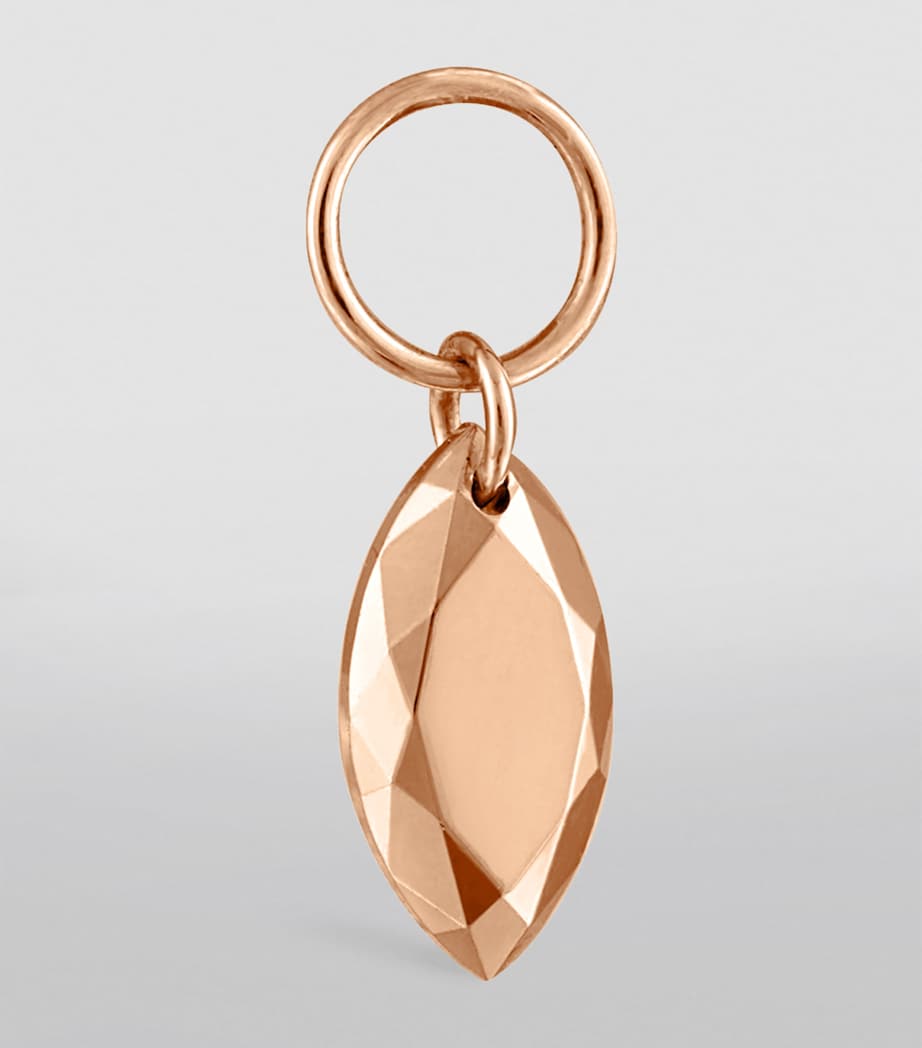 Faceted Gold Marquise Charm (6.5mm) ROSE GOLD Image 3