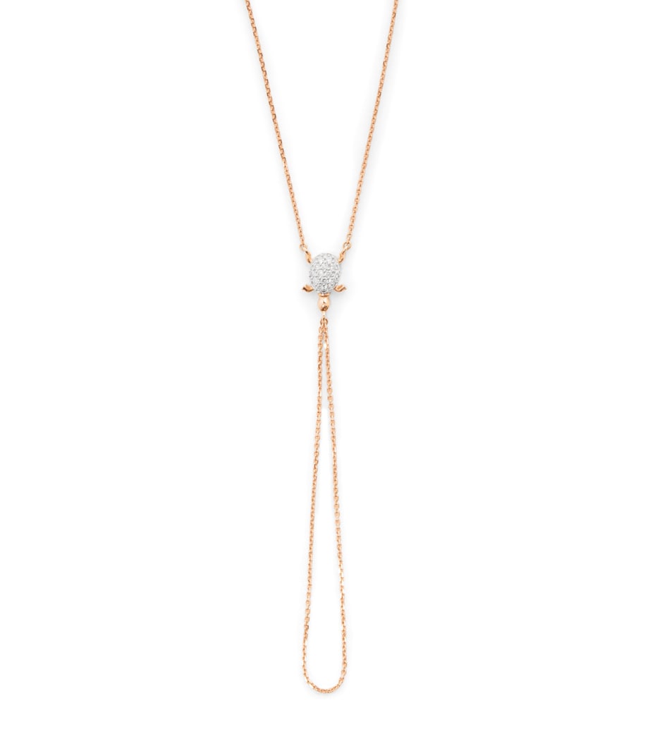 Rose Gold and Diamond Turtle Bracelet WHITE Image 1