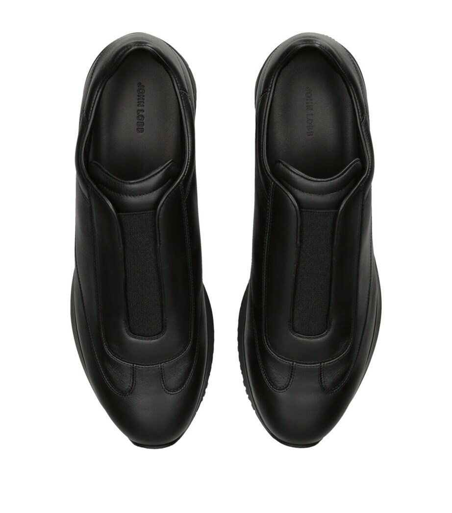 John Lobb Leather Lift Slip-On Sneakers Black Image 6