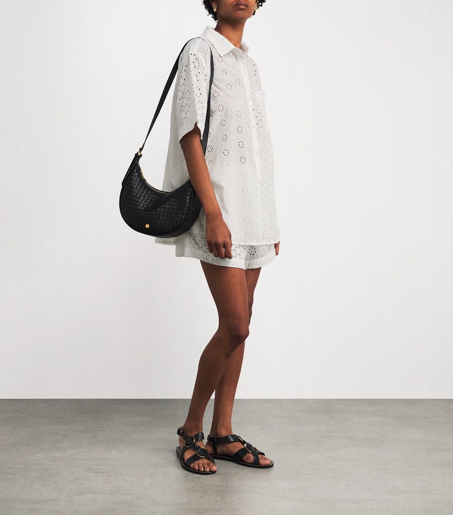 Broderie Anglaise Shirt and Shorts Set WHITE Image 2