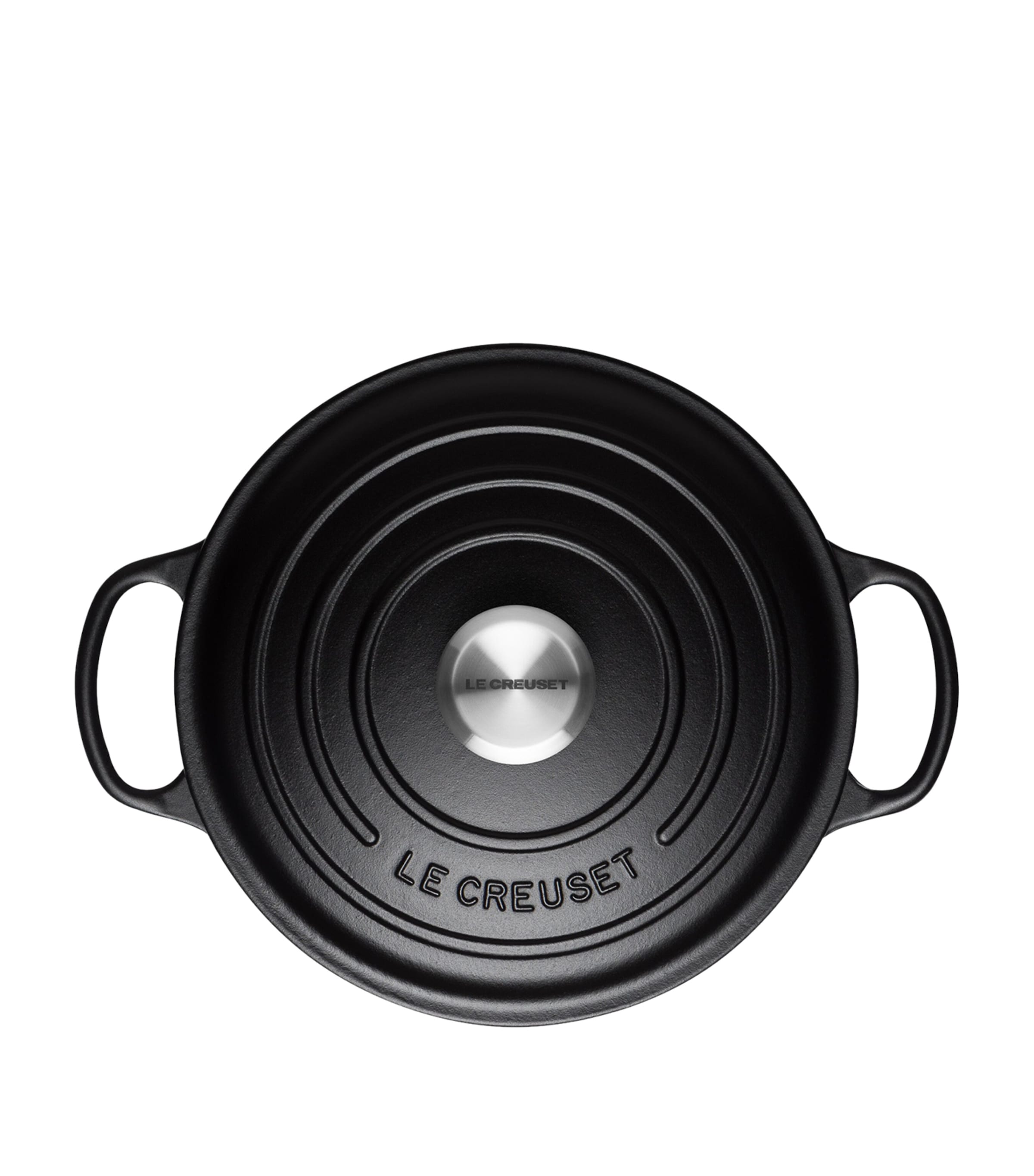 Le Creuset Cast Iron Round Casserole Dish (26cm) Black Image 2