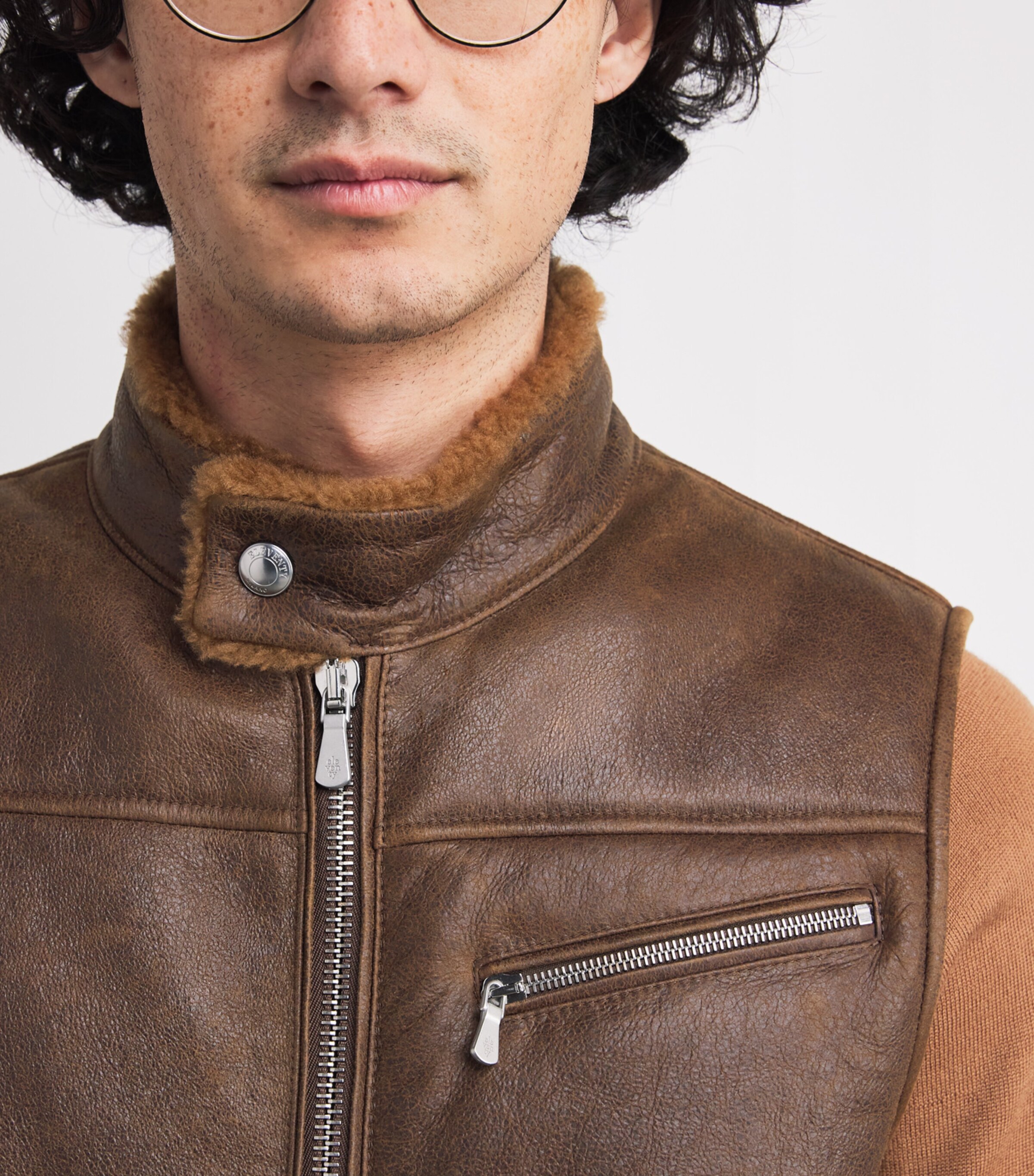 Lambskin Shearling Gilet MORO Image 6